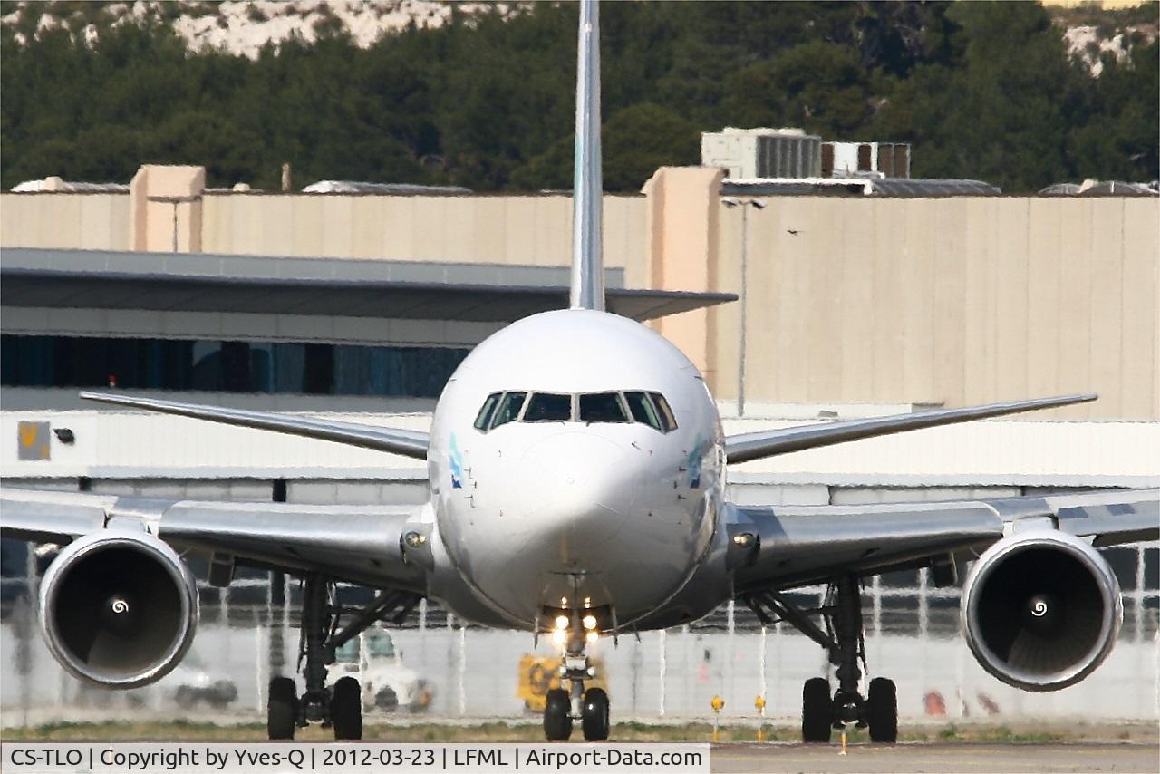CS-TLO, 1989 Boeing 767-383/ER C/N 24318, Boeing 767-383ER, Holding point rwy 31R, Marseille-Provence Airport (LFML-MRS)