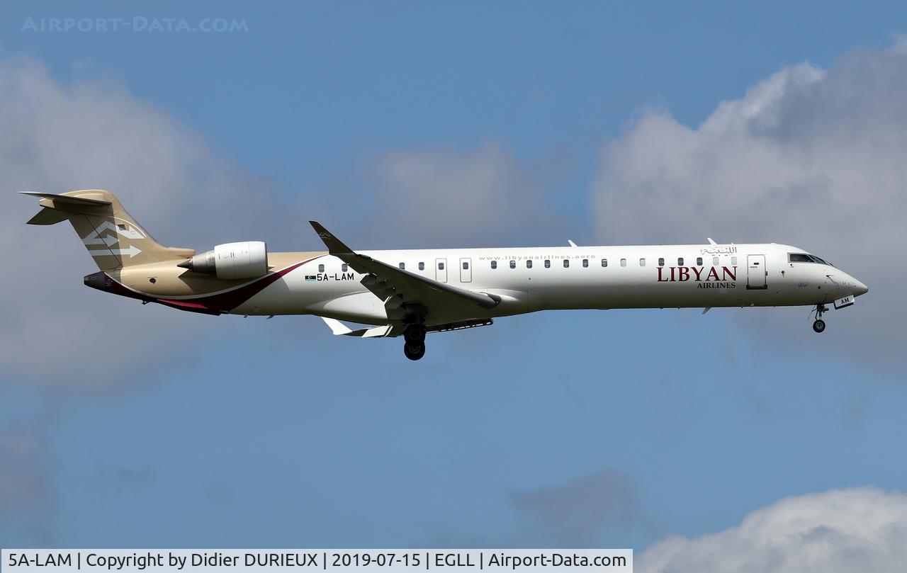 5A-LAM, 2010 Bombardier CRJ-900ER (CL-600-2D24) C/N 15257, Bombardier CRJ-900 Lybian Airlines 5A-LAM