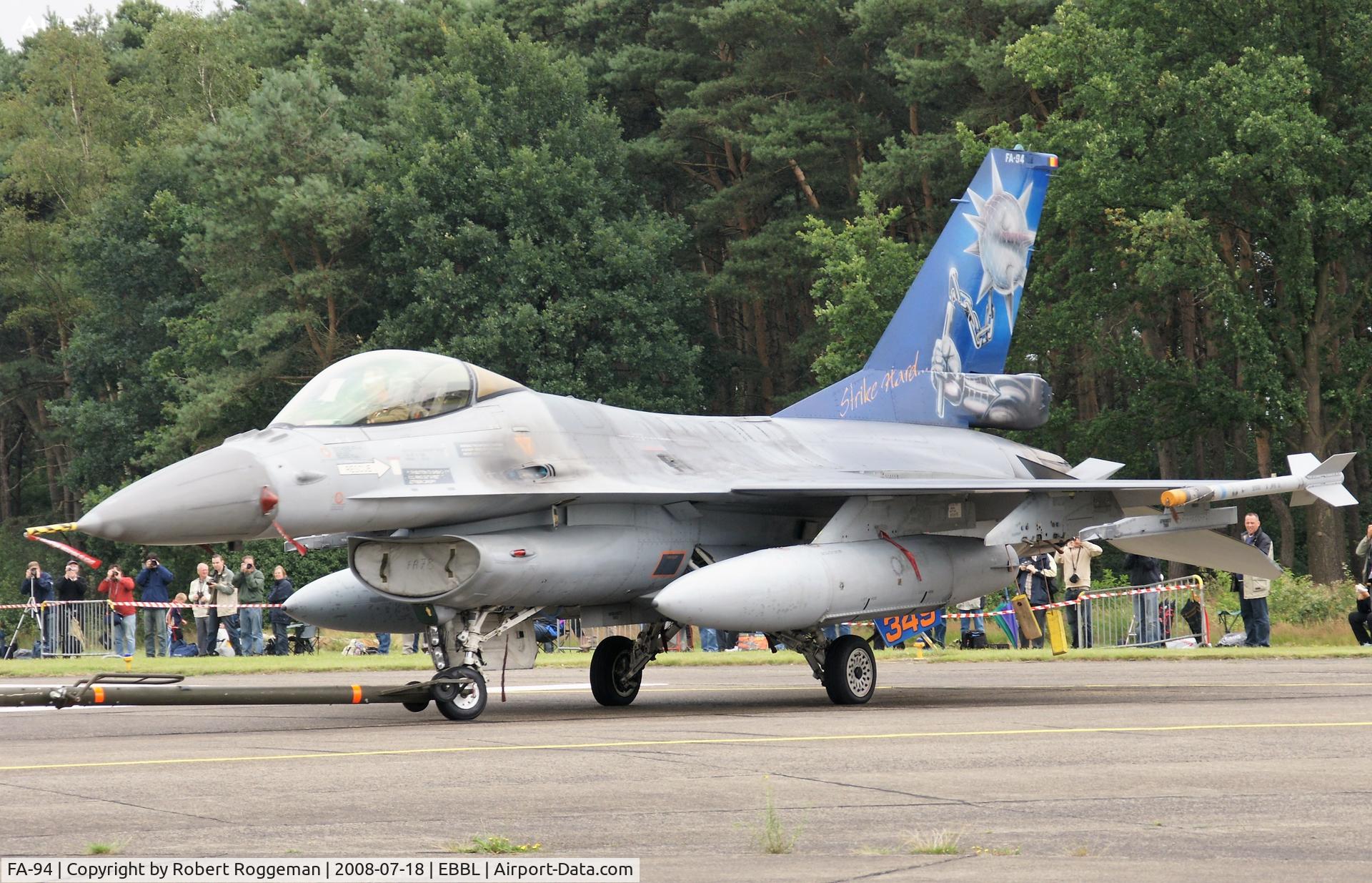 FA-94, SABCA F-16AM Fighting Falcon C/N 6H-94, OPEN DAY.349 SQD 65 YEARS..