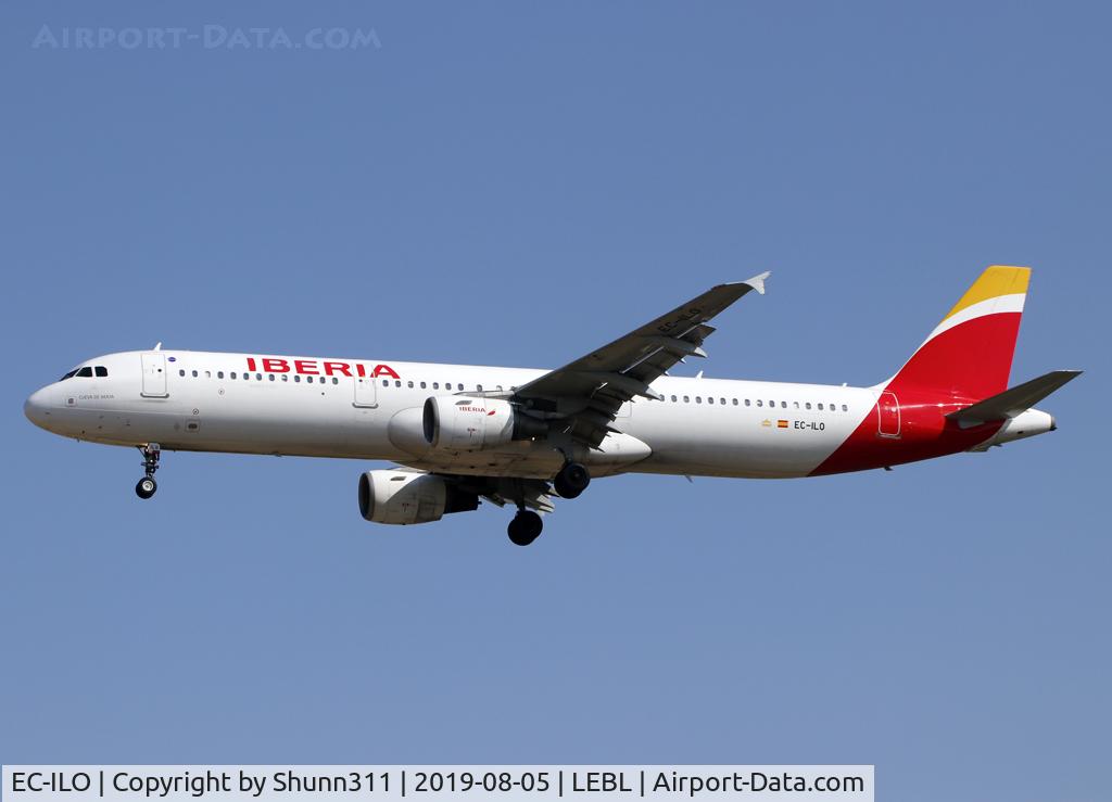 EC-ILO, 2002 Airbus A321-211 C/N 1681, Landing rwy 25R in new c/s