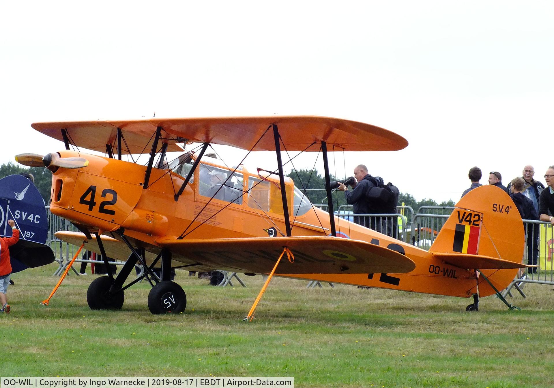 OO-WIL, Stampe-Vertongen SV-4B C/N 1184, Stampe-Vertongen SV-4B at the 2019 Fly-in at Diest/Schaffen airfield