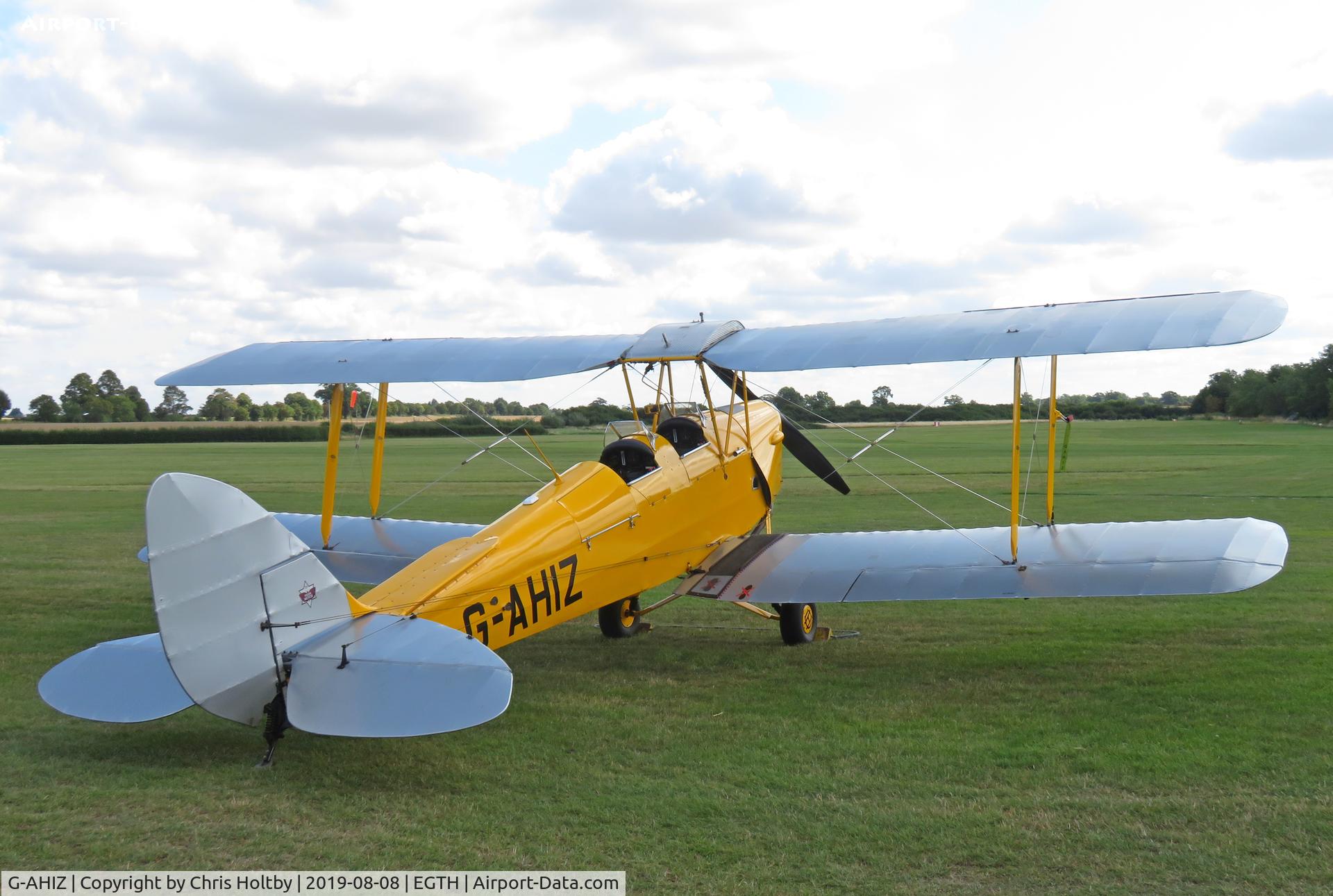 G-AHIZ, 1944 De Havilland DH-82A Tiger Moth II C/N 4610, On display at Old Warden as part of the 'Gathering of Moths' Day 2019