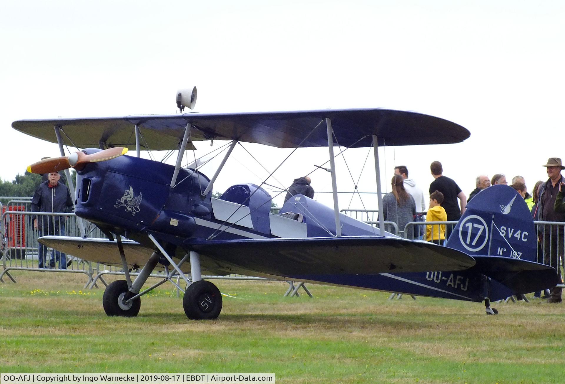 OO-AFJ, 1946 Stampe-Vertongen SV-4C C/N 197, Stampe-Vertongen SV-4C at the 2019 Fly-in at Diest/Schaffen airfield