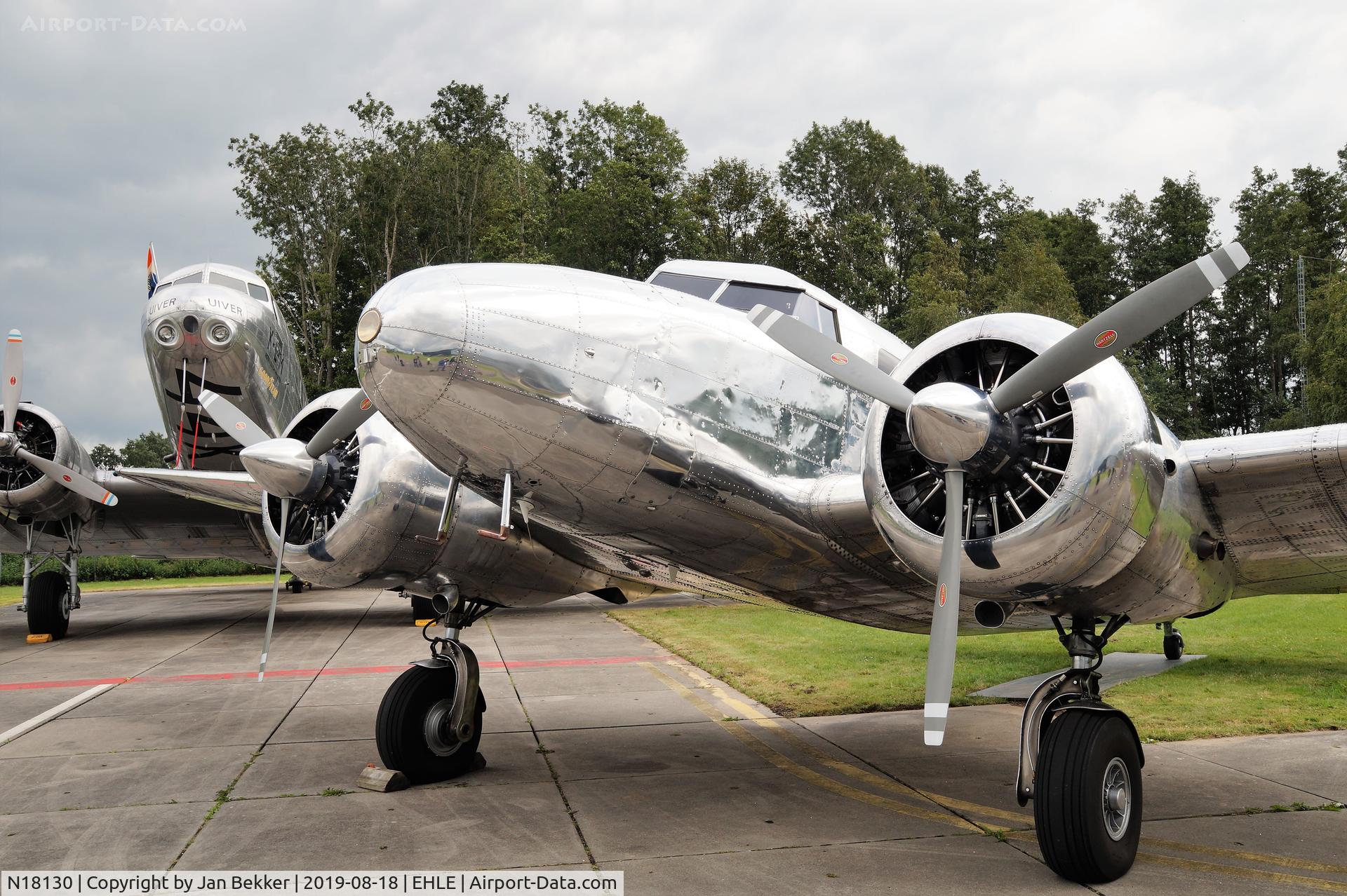 N18130, 1937 Lockheed 12A Electra Junior C/N 1226, Aviodrome Lelystad Airport