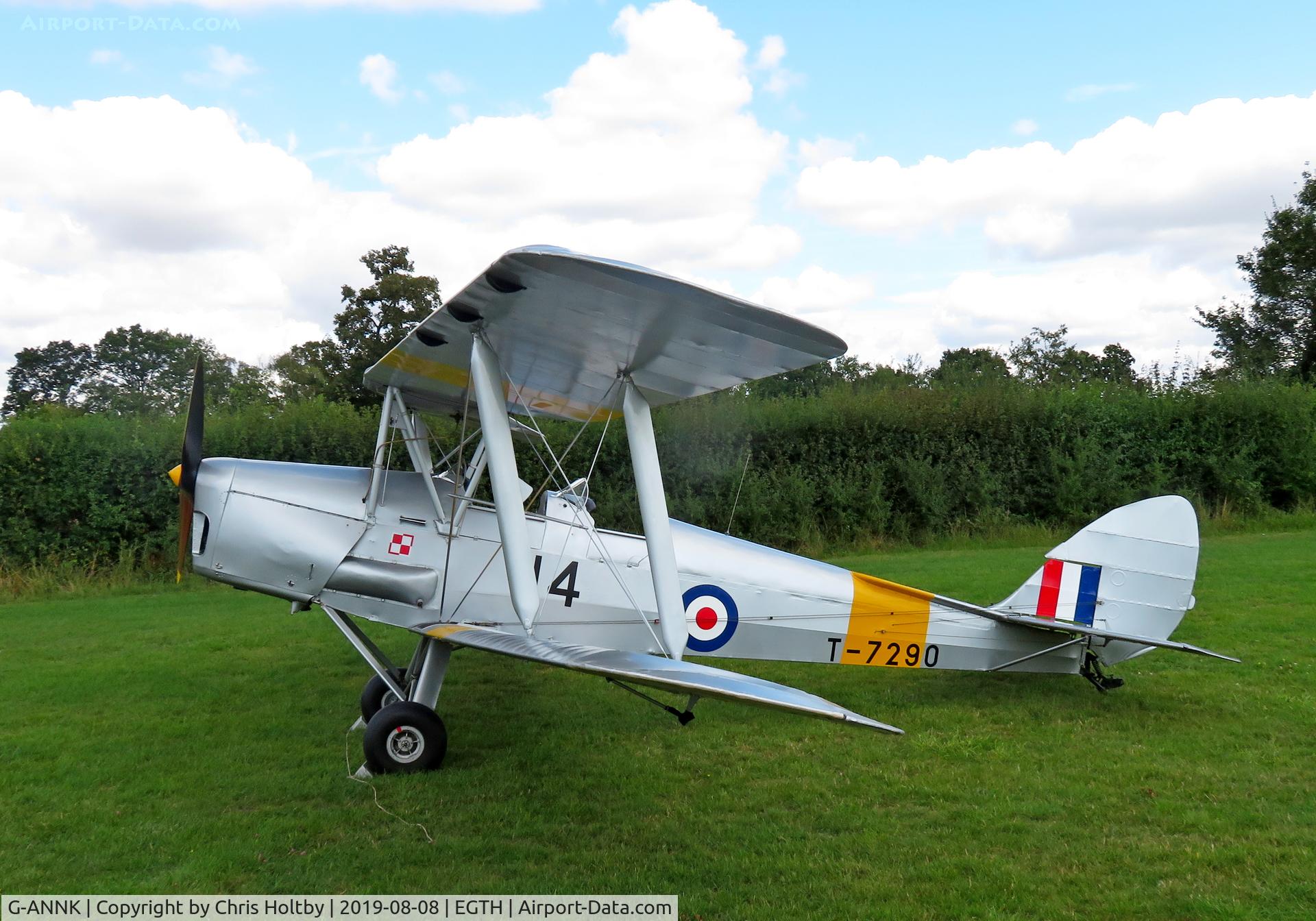 G-ANNK, 1940 De Havilland DH-82A Tiger Moth II C/N 83804, 1940 Tiger Moth parked and on static display at Old Warden for the 'Gathering of Moths' 2019