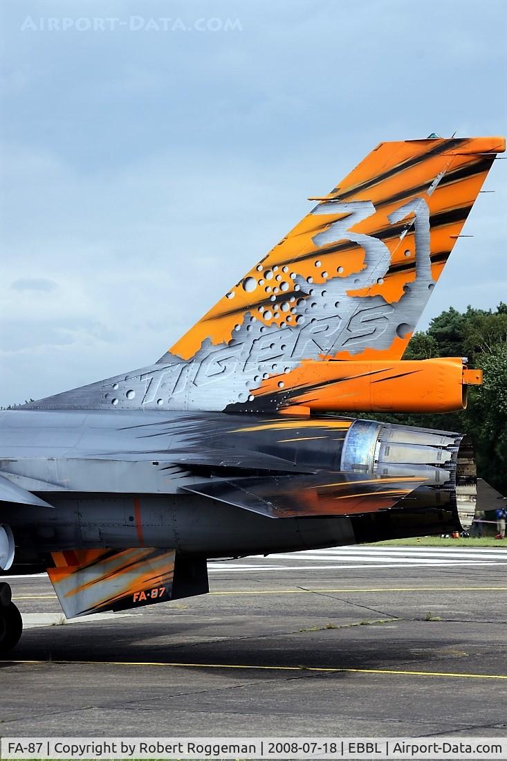 FA-87, SABCA F-16AM Fighting Falcon C/N 6H-87, OPEN DAY.31 SQD TIGERS.