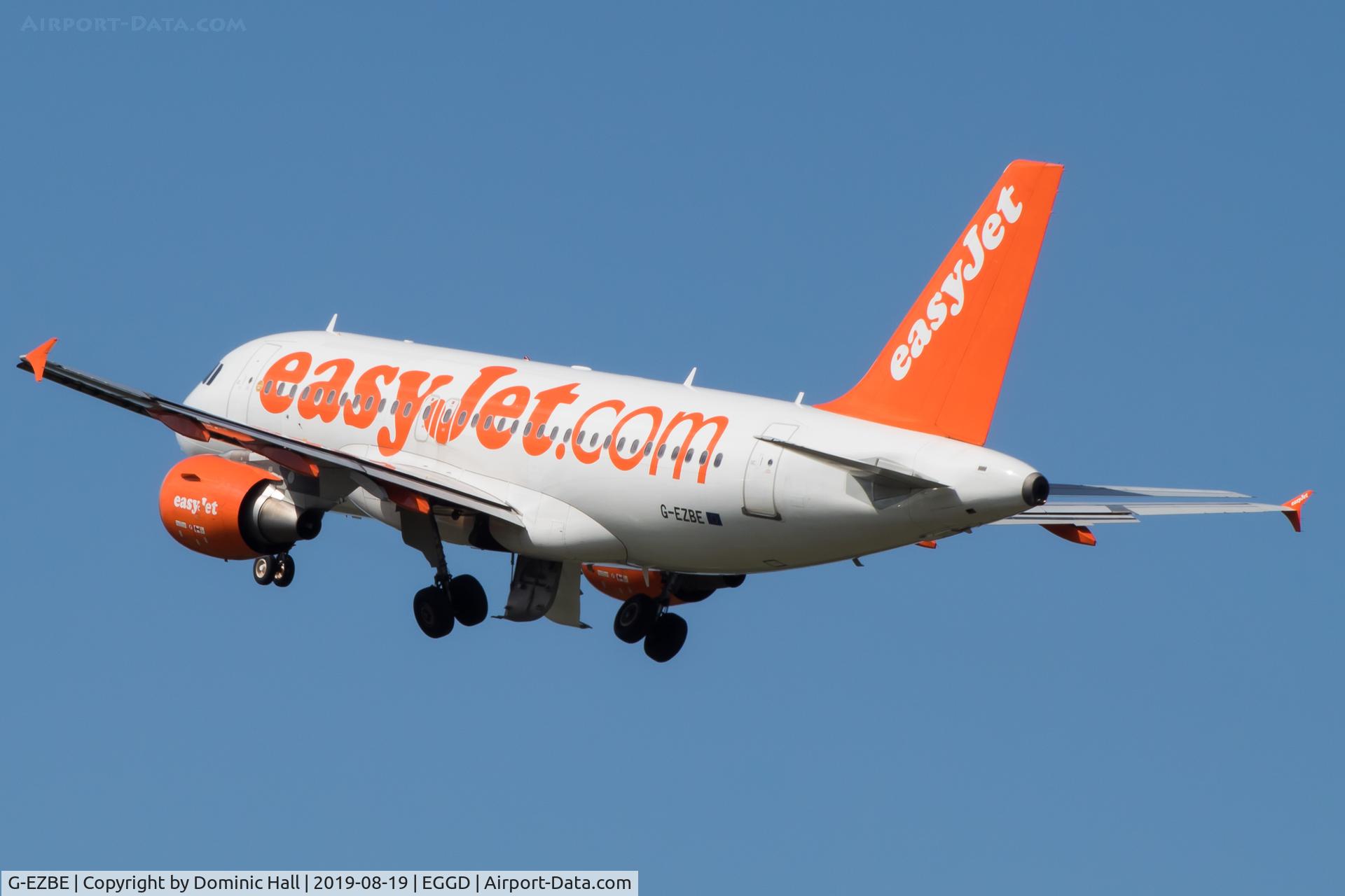 G-EZBE, 2006 Airbus A319-111 C/N 2884, Departing RWY 27