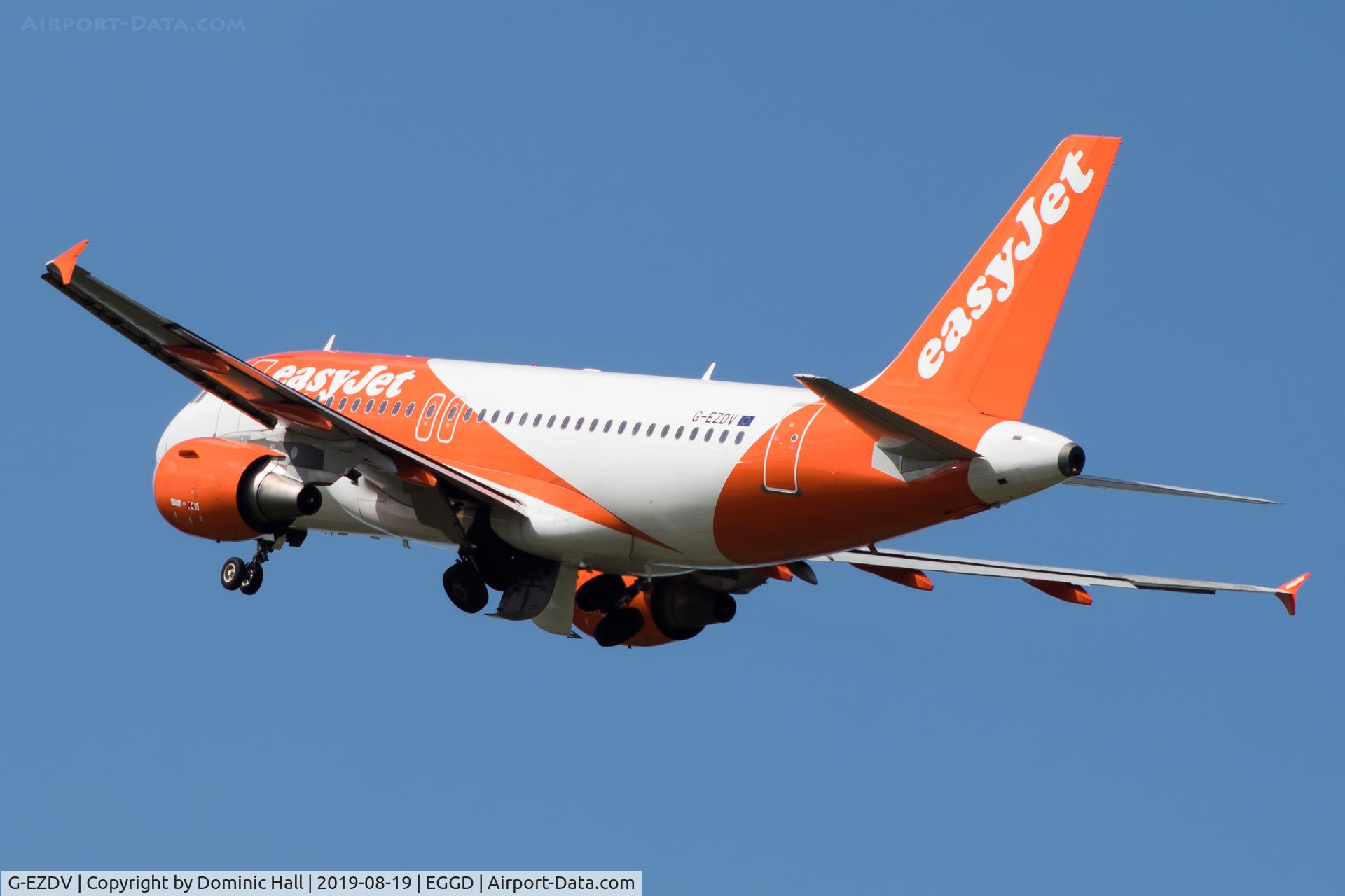 G-EZDV, 2008 Airbus A319-111 C/N 3742, Departing RWY 27