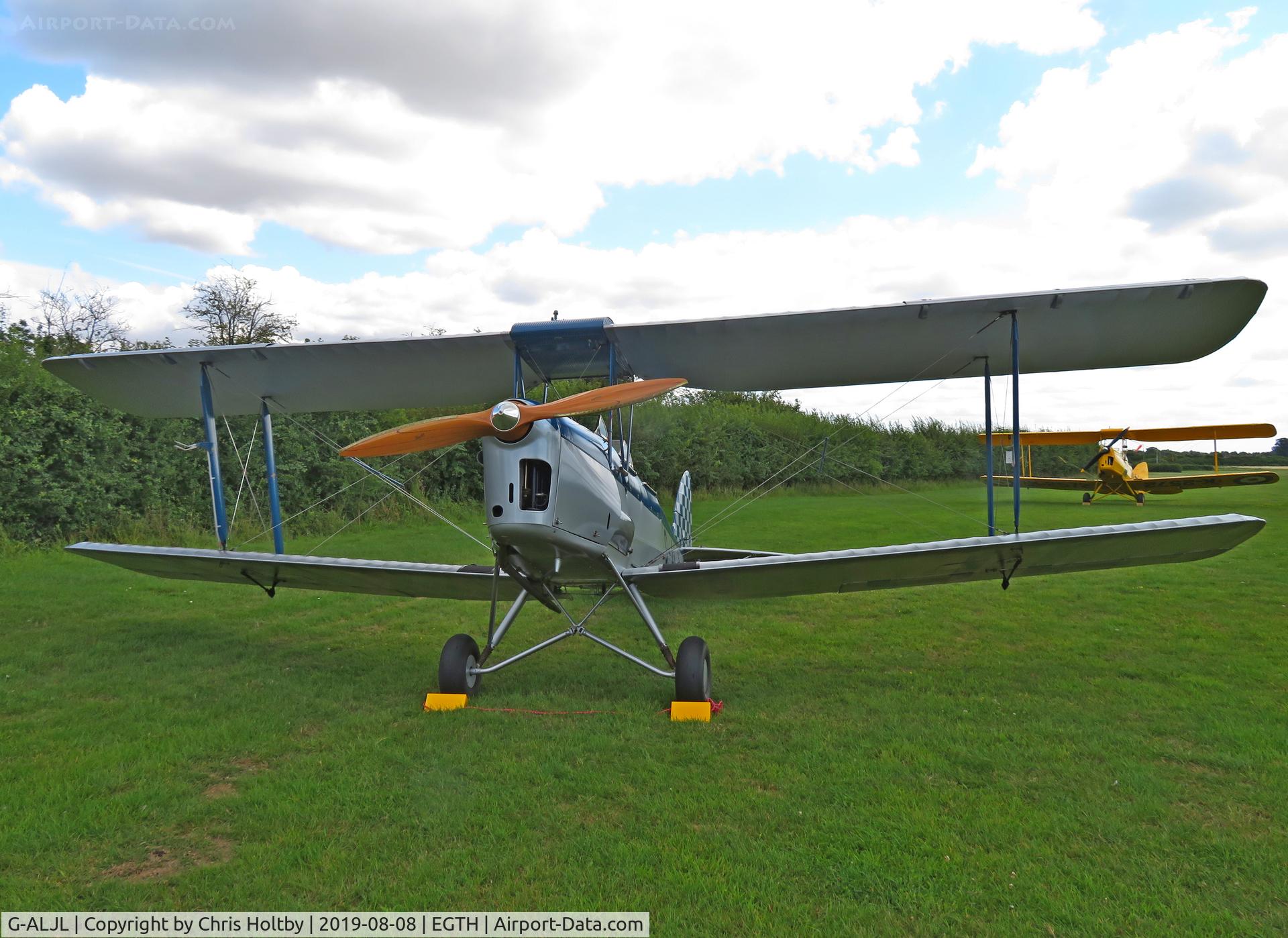 G-ALJL, 1964 De Havilland DH-82A Tiger Moth II C/N 84726, Head-on shot of the Tiger Moth II DH-82A at Old Warden's 'Gathering of Moths' Day 2019