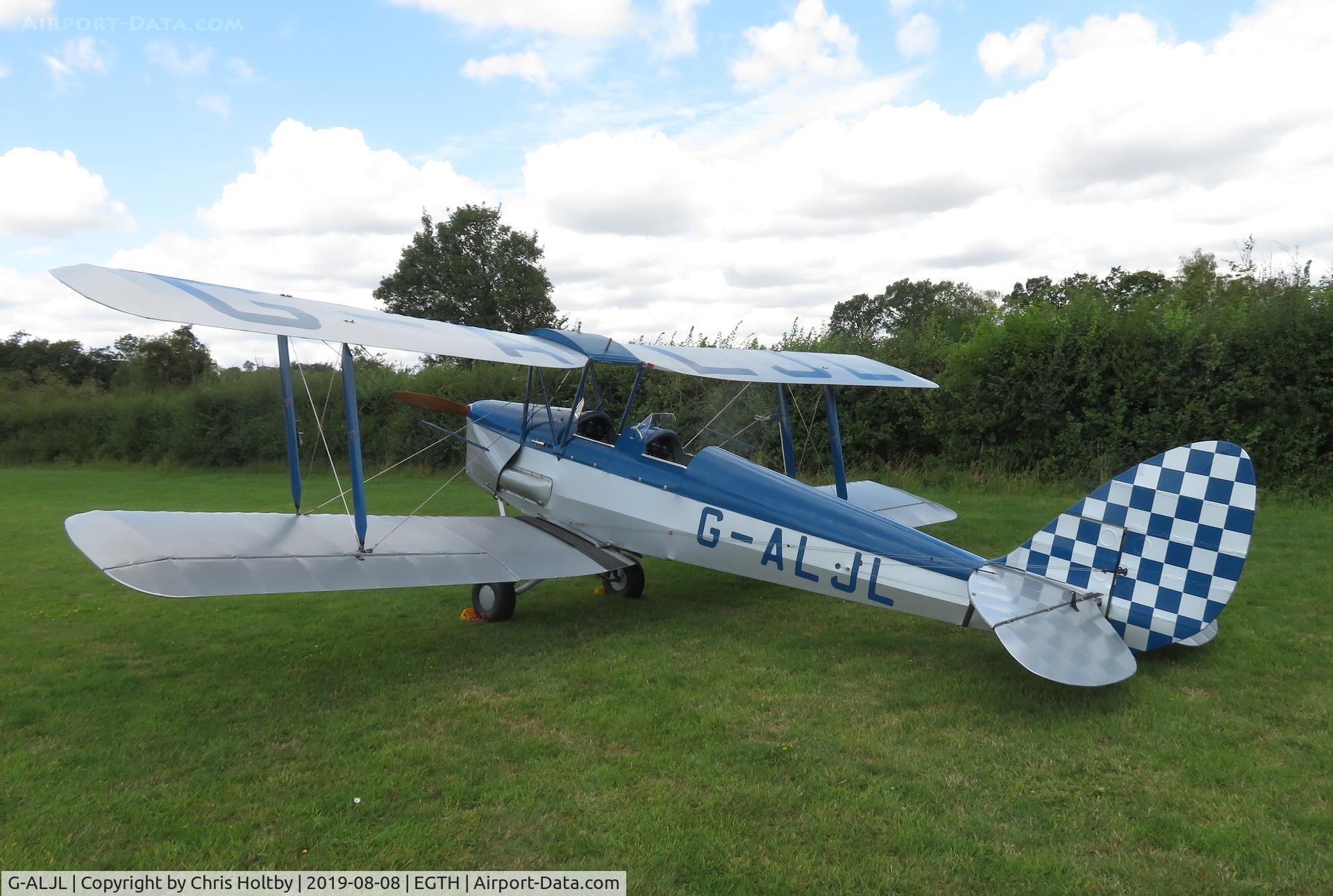 G-ALJL, 1964 De Havilland DH-82A Tiger Moth II C/N 84726, Tiger Moth II 1941 parked for display at Old Warden's  'Gathering of Moths' Day 2019