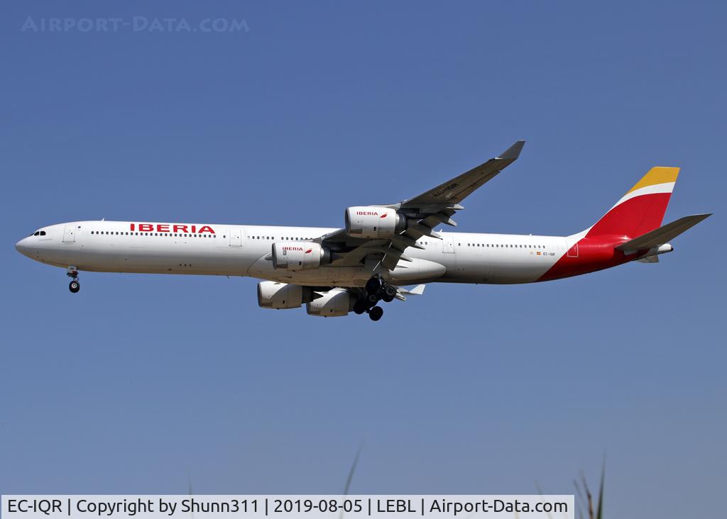 EC-IQR, 2002 Airbus A340-642 C/N 460, Landing rwy 25R