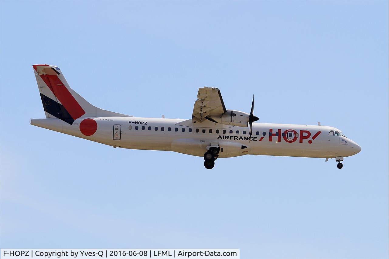 F-HOPZ, 2015 ATR 72-600 (72-212A) C/N 1265, ATR 72-600, On final Rwy 31R, Marseille-Provence Airport (LFML-MRS)