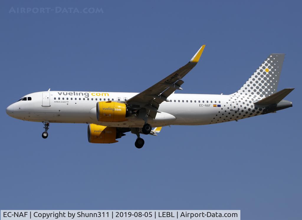 EC-NAF, 2018 Airbus A320-271N C/N 8468, Landing rwy 25R