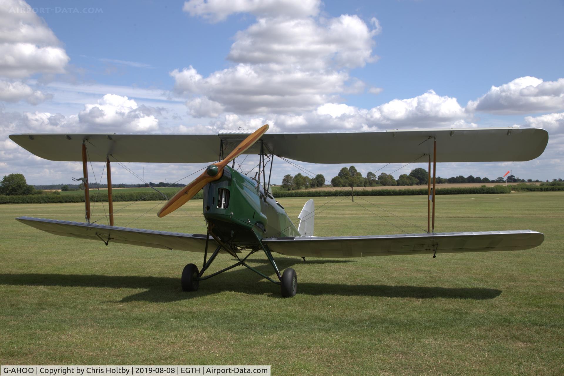 G-AHOO, 1943 De Havilland DH-82A Tiger Moth II C/N 86149, 1943 Tiger Moth in immaculate condition at the 'Gathering of Moths' Day 2019 at Old Warden
