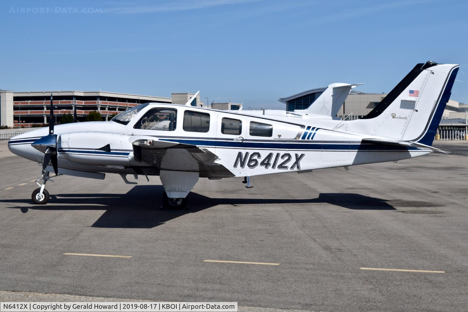 N6412X, 1982 Beech 58P Baron C/N TJ-412, Parked on the north GA ramp.