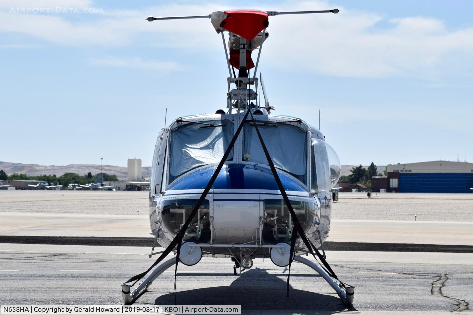 N658HA, 1968 Bell UH-1H C/N 68-15458, Parked on the north GA ramp.