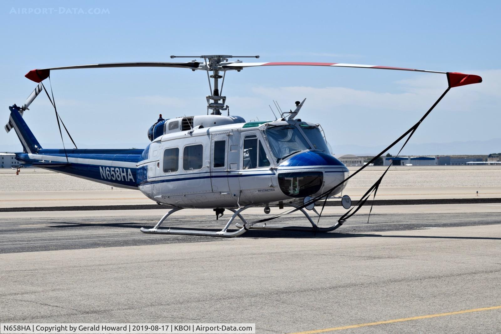 N658HA, 1968 Bell UH-1H C/N 68-15458, Parked on the north GA ramp.