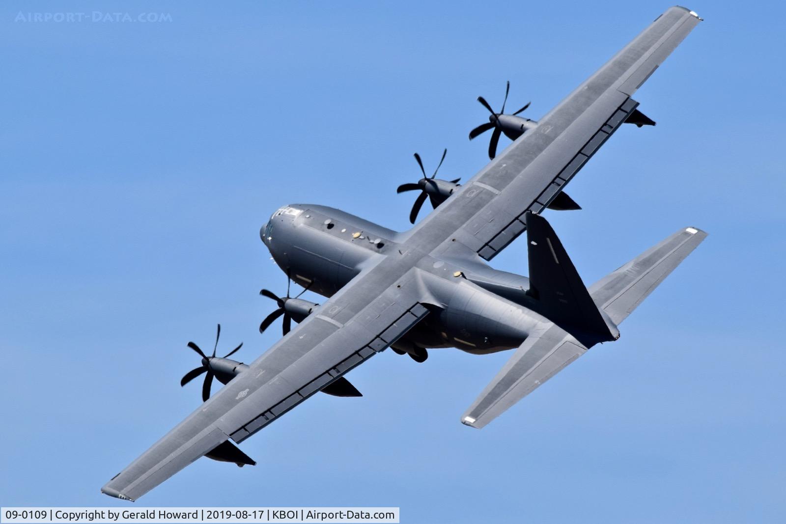 09-0109, 2009 Lockheed Martin HC-130J Combat King II Hercules Hercules C/N 382-5634, Departing BOI.