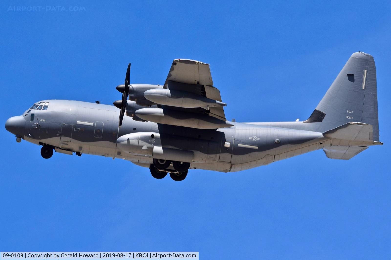 09-0109, 2009 Lockheed Martin HC-130J Combat King II Hercules Hercules C/N 382-5634, Departing KBOI.