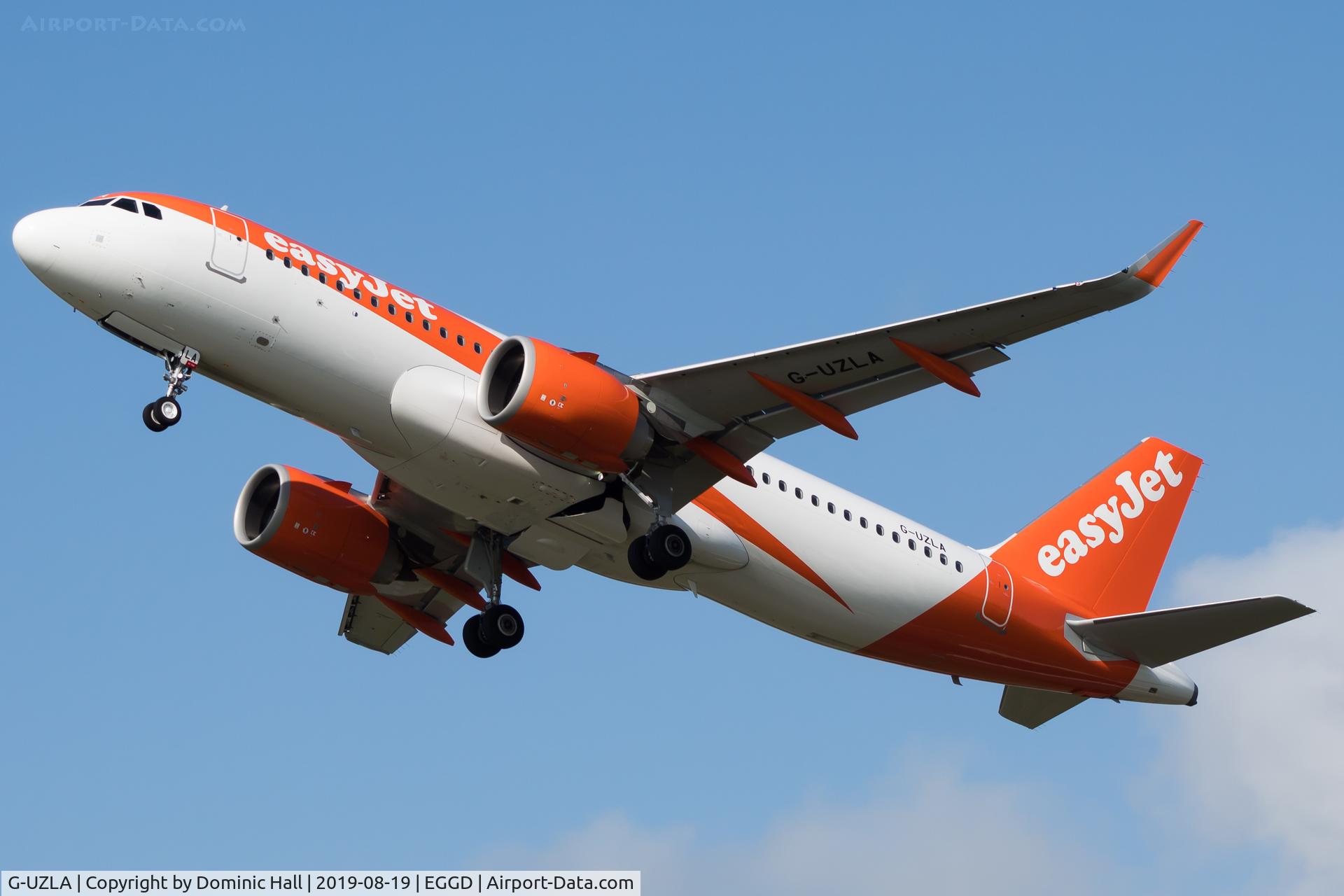 G-UZLA, 2019 Airbus A320-251N C/N 8982, Departing RWY 27