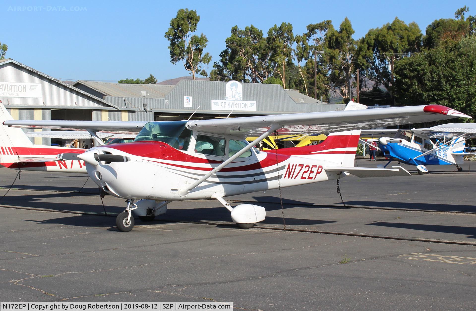 N172EP, 1976 Cessna 172N C/N 17267932, 1976 Cessna 172 SKYHAWK II, Lycoming O-320-H2AD 160 Hp, at CP Aviation Ramp-Cessna Dealer/Maintenance