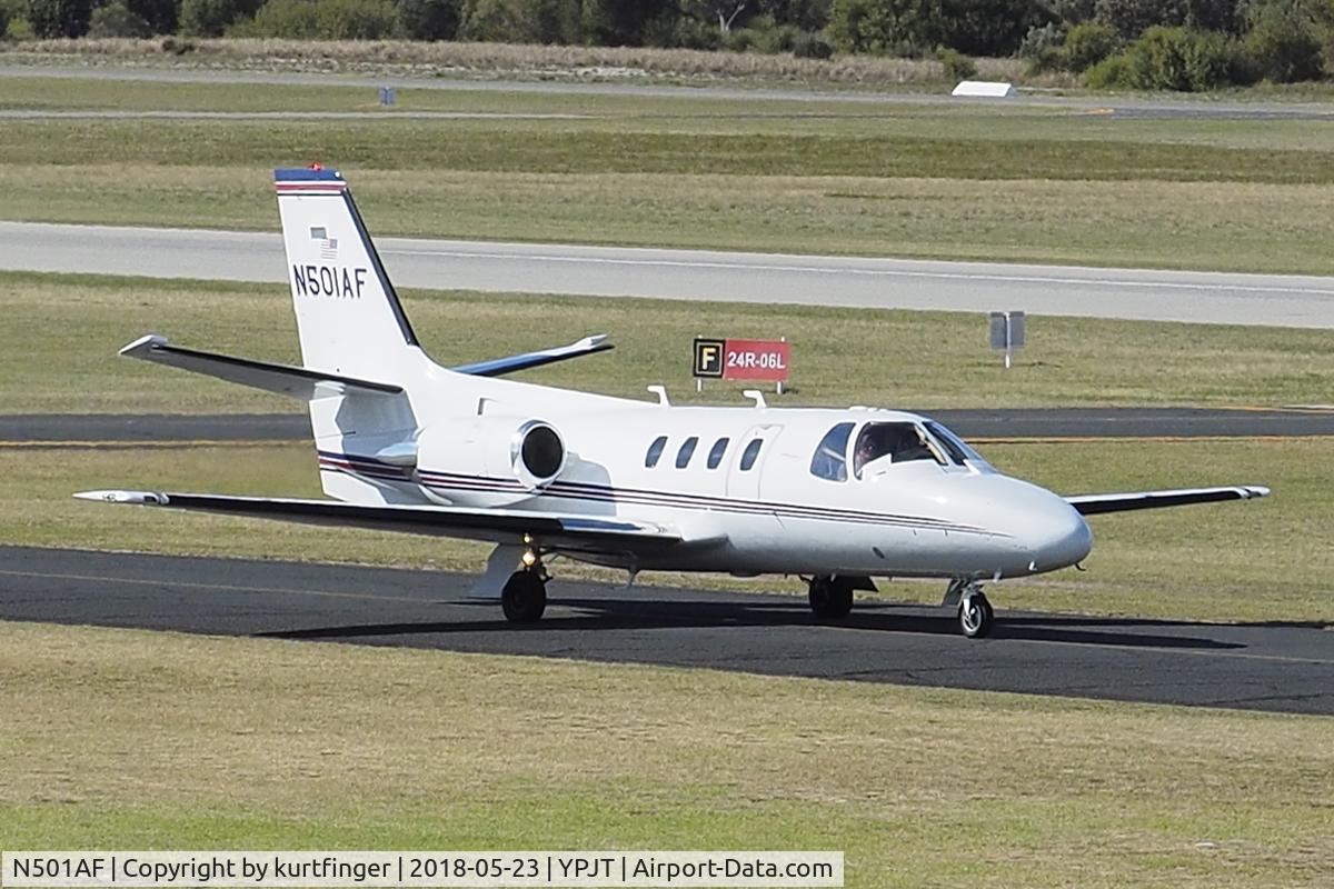 N501AF, 1979 Cessna 501 C/N 501-0139, Cessna 501 Citation. Bank Of Utah Trustees N501AF YPJT 230518.