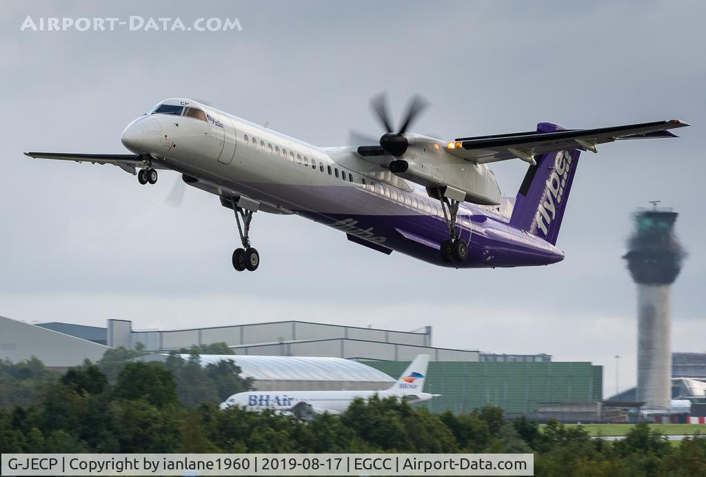 G-JECP, 2006 De Havilland Canada DHC-8-402Q Dash 8 C/N 4136, Flybe dash 8 departing runway 23L EGCC