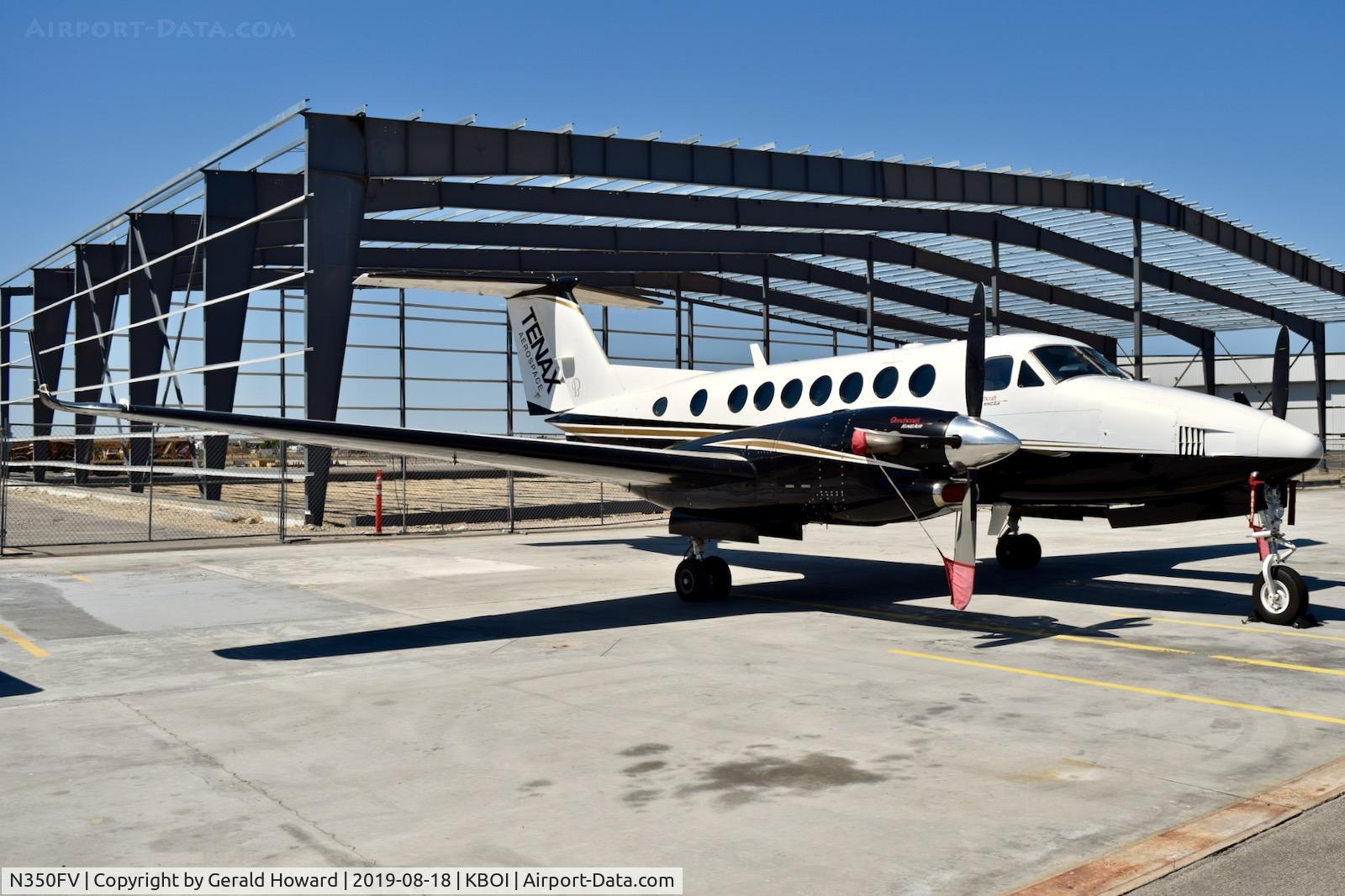 N350FV, 2013 Raytheon King Air 350 (B300) C/N FL-421, Parked on the south GA ramp.