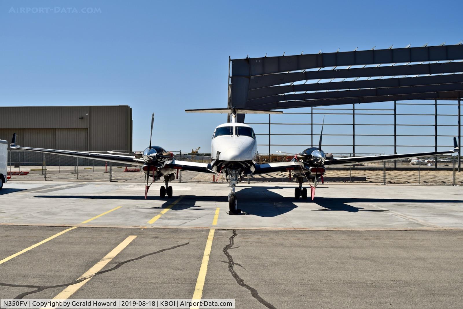 N350FV, 2013 Raytheon King Air 350 (B300) C/N FL-421, Parked on the south GA ramp.