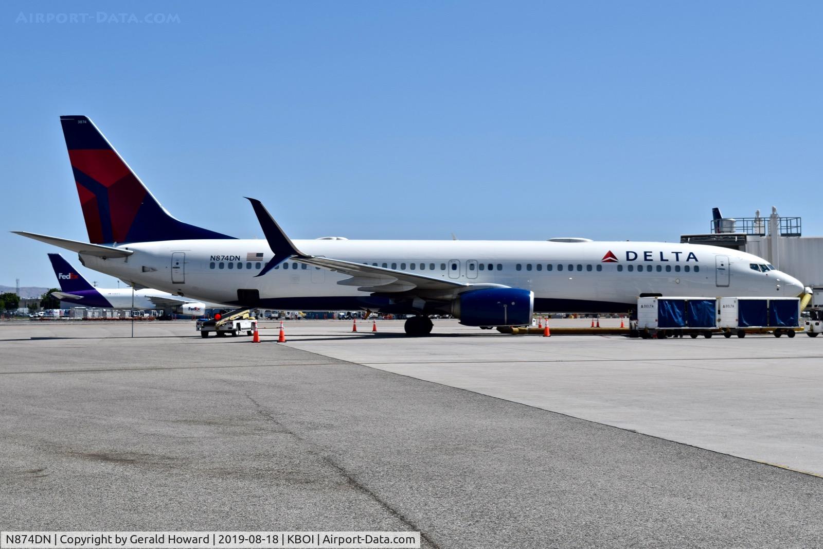 N874DN, 2017 Boeing 737-932/ER C/N 31985, Parked at the gate.