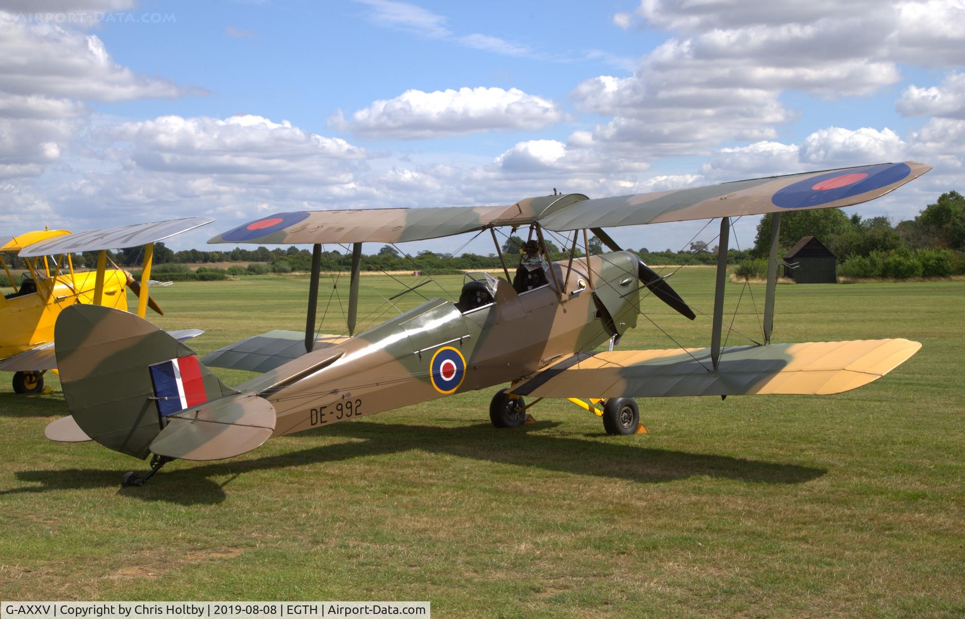 G-AXXV, 1944 De Havilland DH-82A Tiger Moth II C/N 85852, 1944 Tiger Moth on show in RAF livery at the 'Gathering of Moths' 2019 at Old Warden