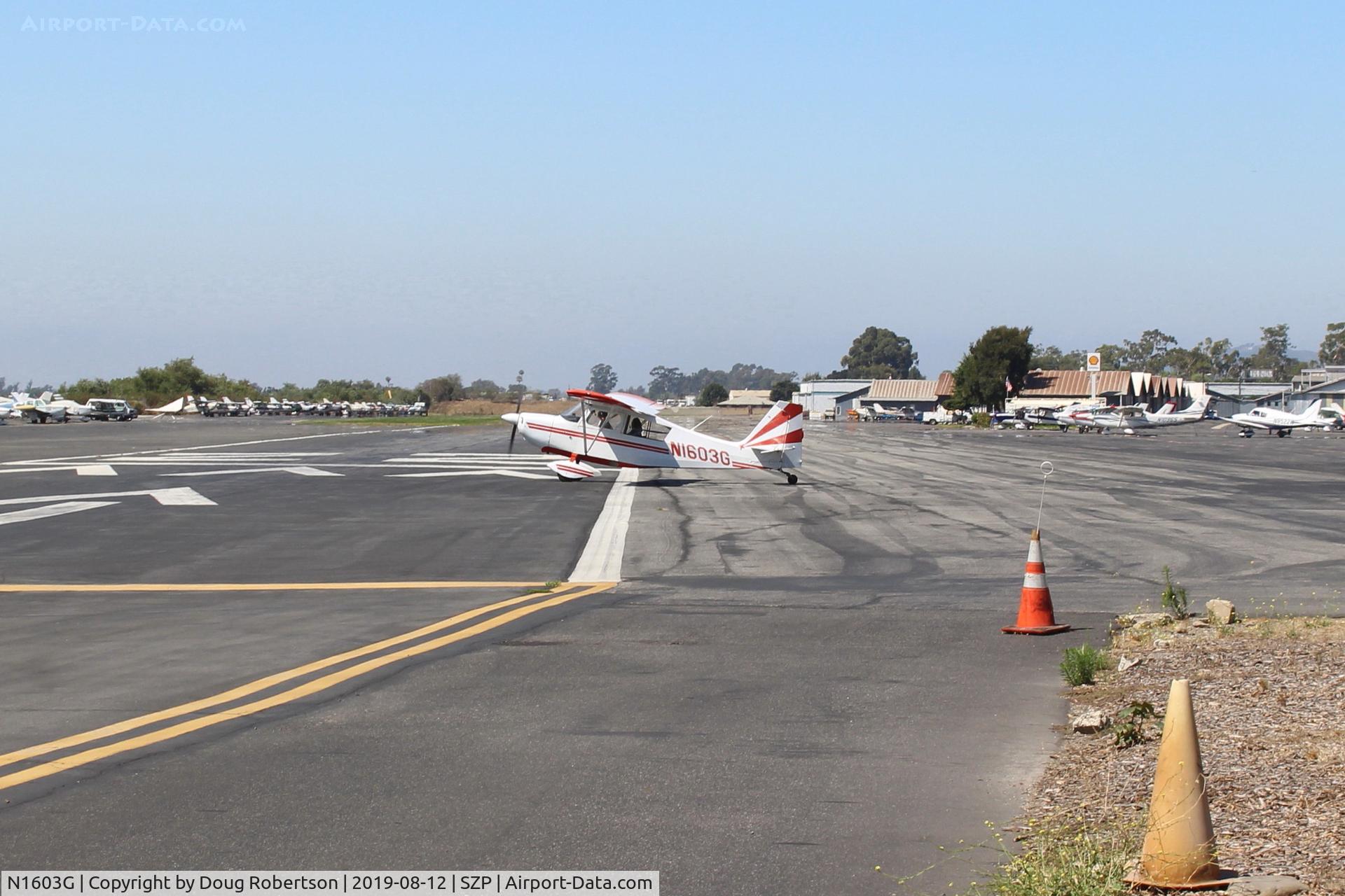 N1603G, 1968 Champion 7ECA Citabria C/N 609, 1968 Champion 7ECA CITABRIA, Lycoming O-320 150 Hp, taking the active