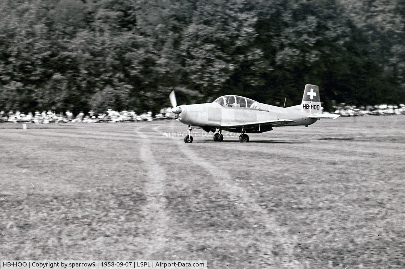 HB-HOO, 1954 Pilatus P3-02 C/N 318-1, Second prototype. Seen at Fliegerchilbi Bleienbach