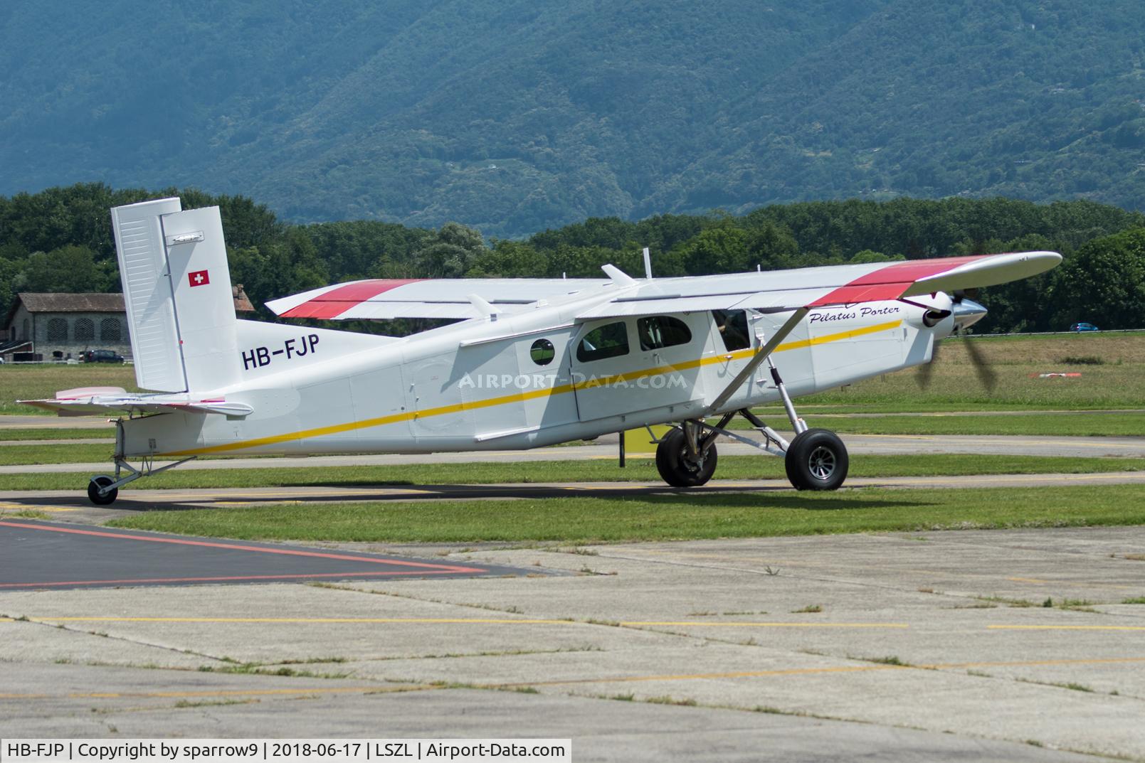 HB-FJP, 2015 Pilatus PC-6/B2-H4 Turbo Porter C/N 1003, At Locarno-Magadino airport, civil side.