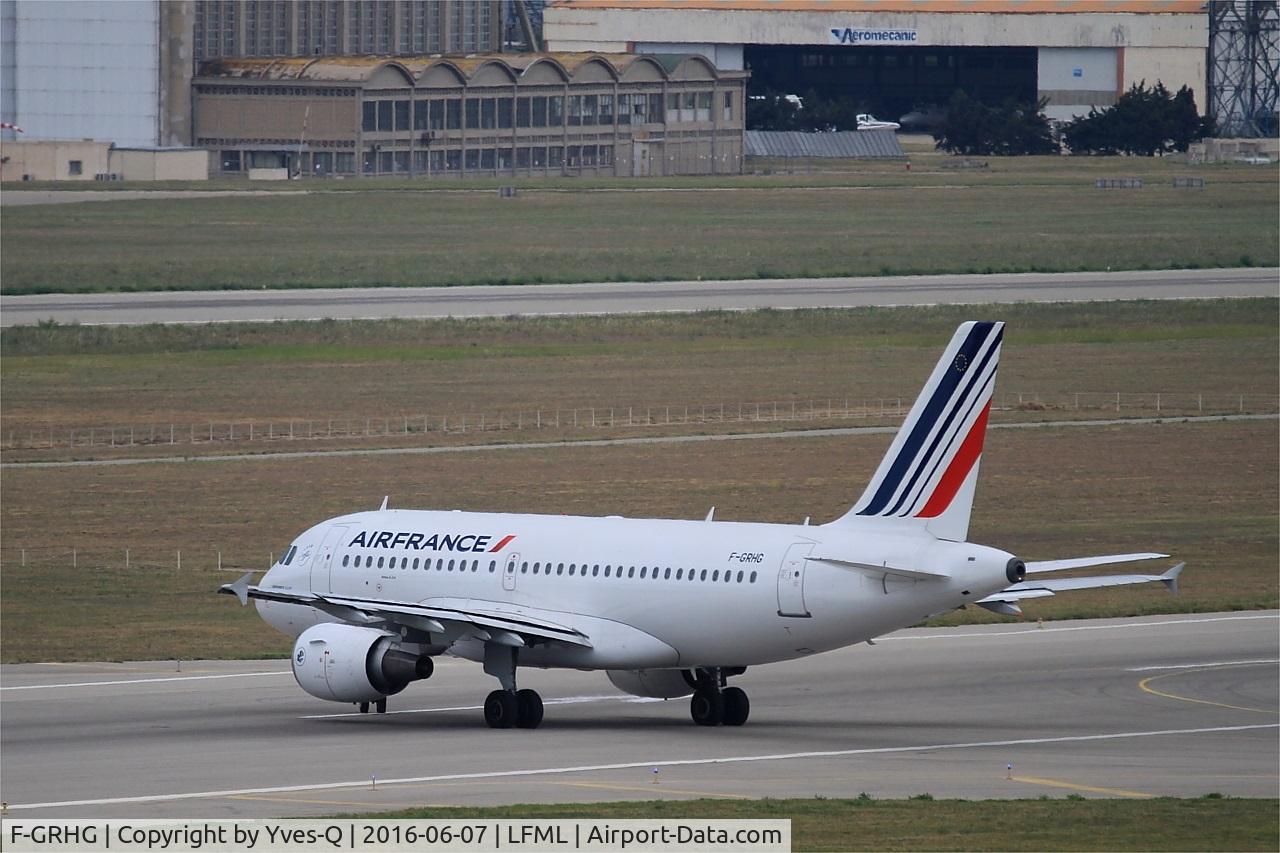 F-GRHG, 1999 Airbus A319-111 C/N 1036, Airbus A319-111, Lining up rwy 31R, Marseille-Provence Airport (LFML-MRS)