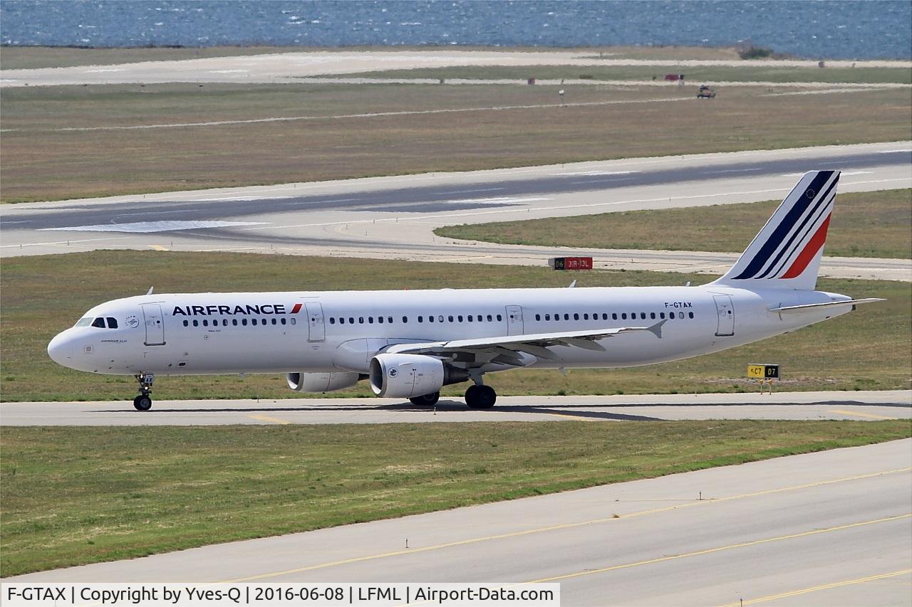 F-GTAX, 2009 Airbus A321-212 C/N 3930, Airbus A321-212, Taxiing to holding point Rwy 31R, Marseille-Provence Airport (LFML-MRS)
