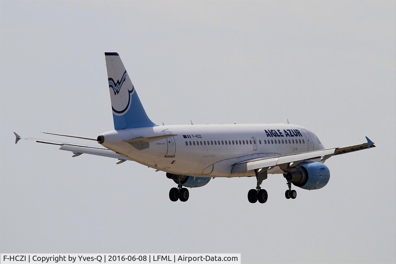 F-HCZI, 2010 Airbus A319-112 C/N 4268, Airbus A319-112, Short approach rwy 31R, Marseille-Provence Airport (LFML-MRS)