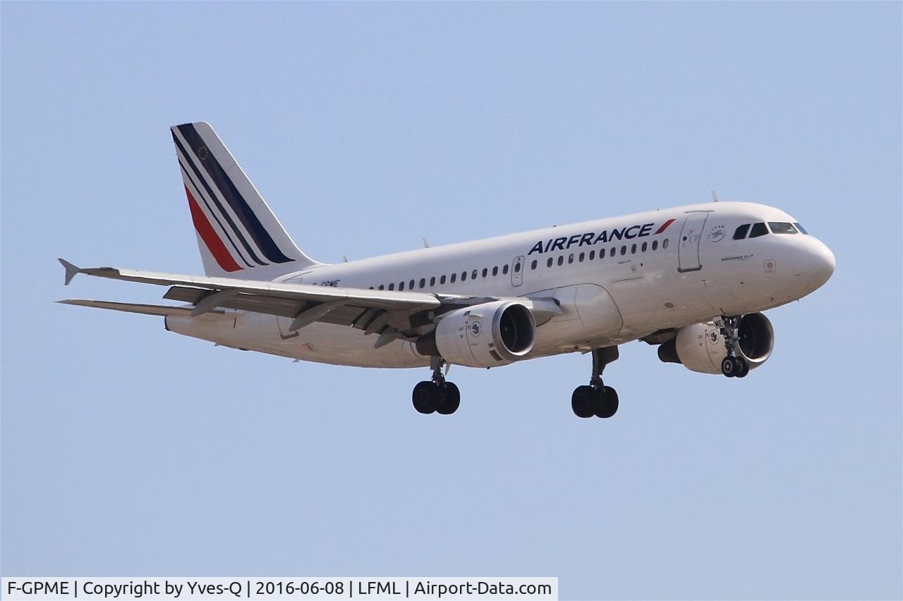 F-GPME, 1996 Airbus A319-113 C/N 625, Airbus A319-113, Short approach Rwy 31R, Marseille-Provence Airport (LFML-MRS)