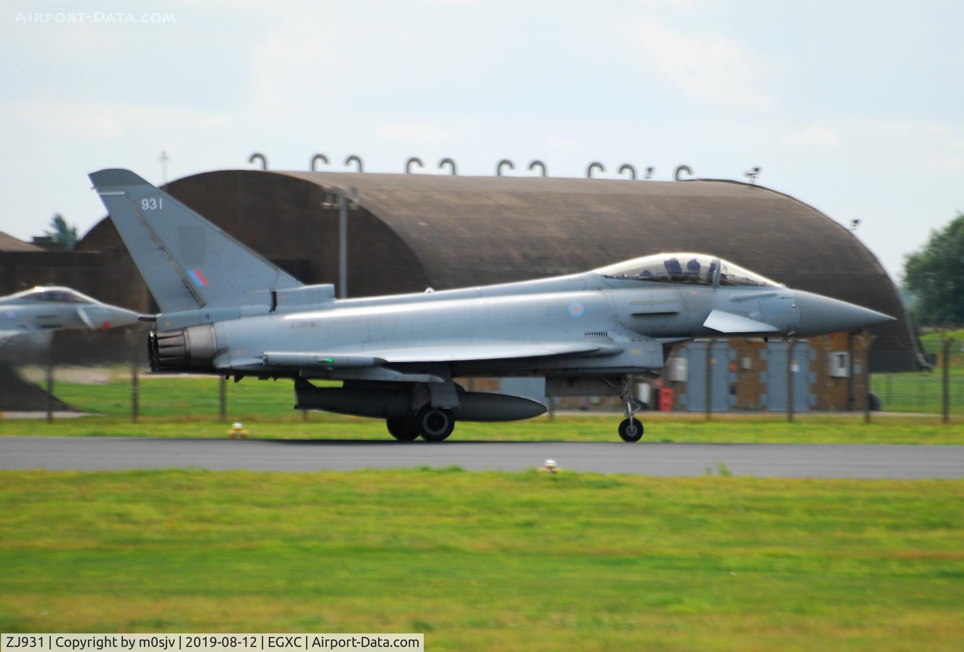 ZJ931, 2007 Eurofighter EF-2000 Typhoon FGR4 C/N 0103/BS022, Taken from the Roof of the Landrover at crash gate 1