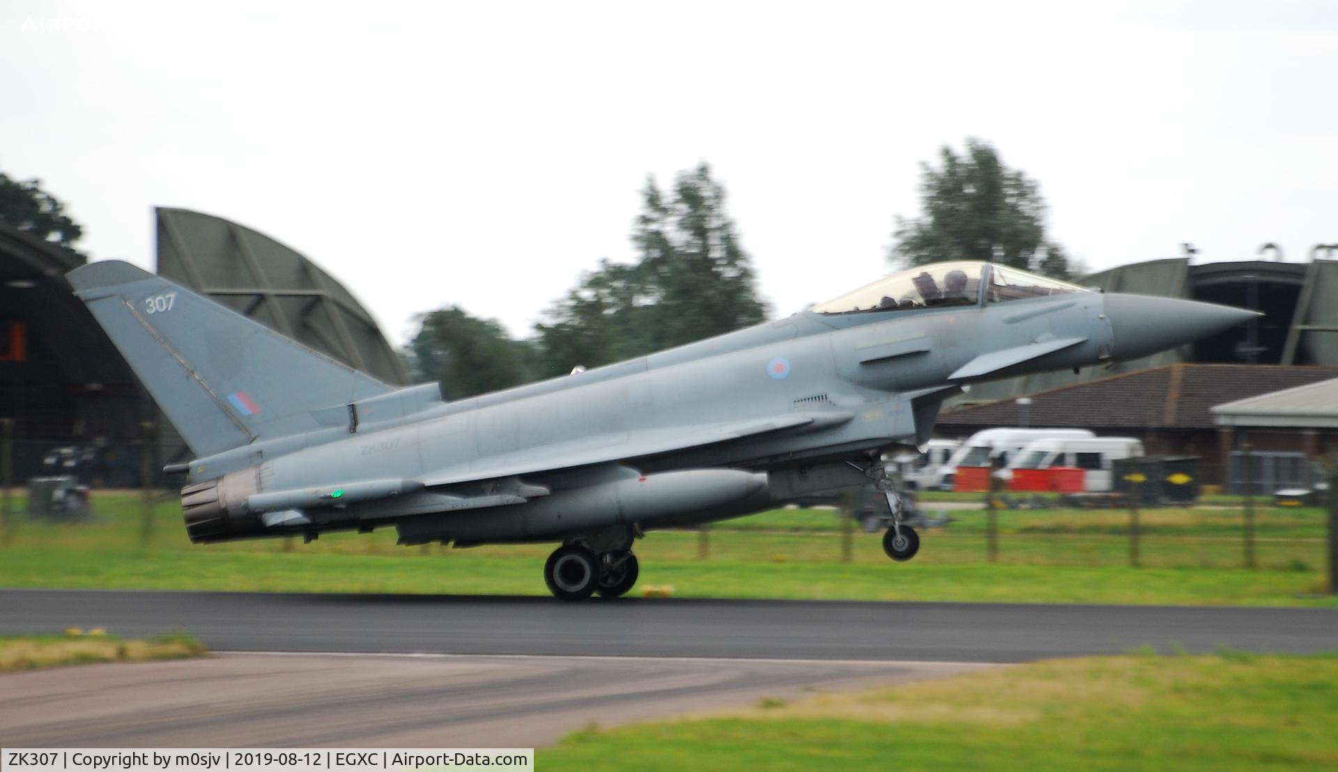 ZK307, 2009 Eurofighter EF-2000 Typhoon FGR4 C/N BS058, Taken from the Roof of the Landrover at crash gate 1