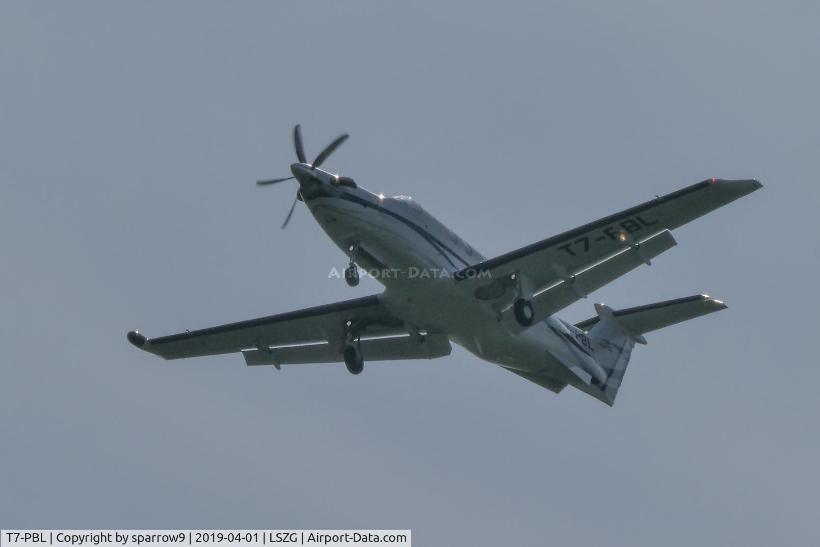 T7-PBL, 2010 Pilatus PC-12/47E C/N 1205, On approach to rwy 06 Grenchen