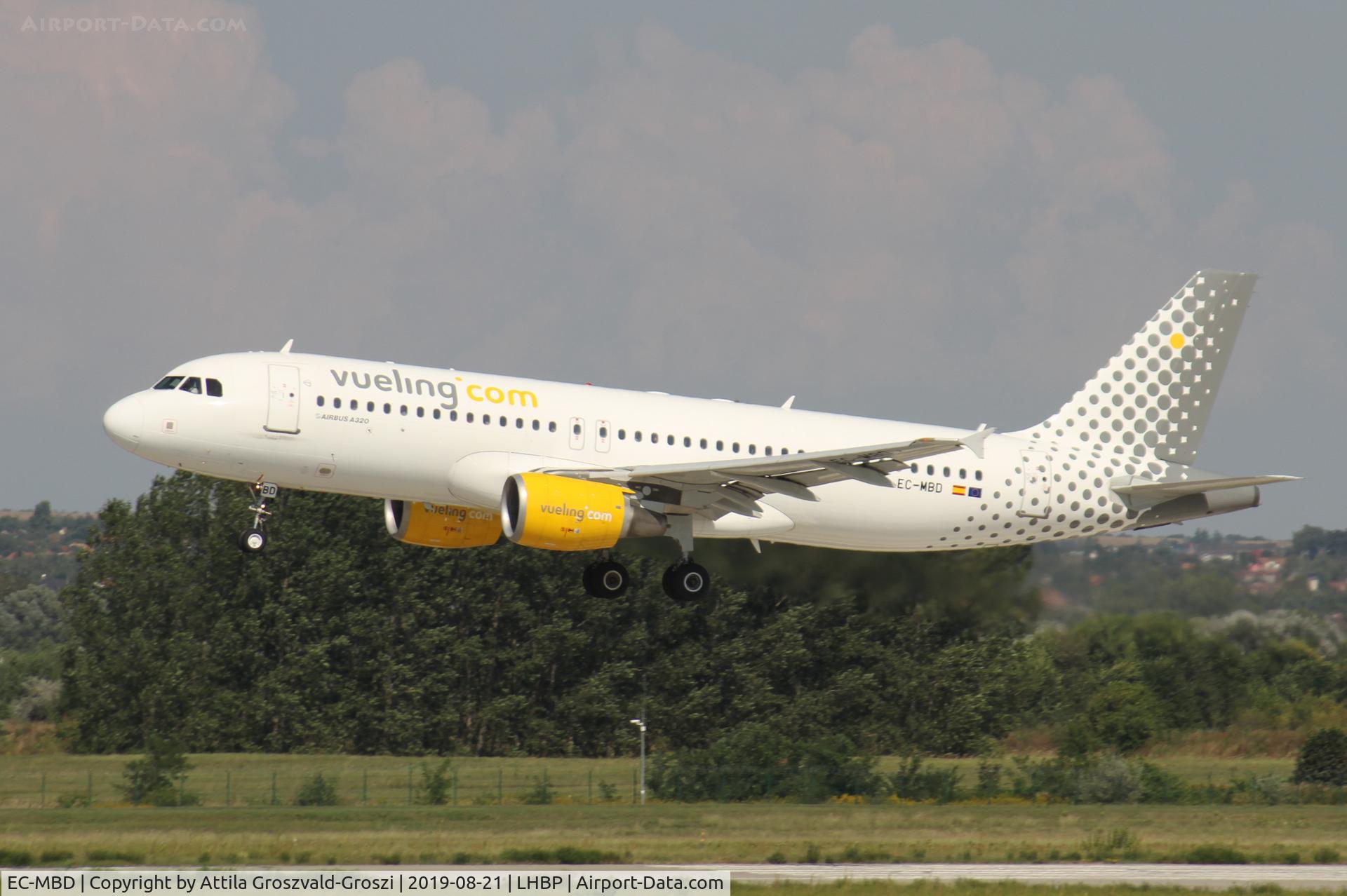EC-MBD, 2008 Airbus A320-214 C/N 3444, LHBP/BUD - Budapest Ferihegy, Liszt Ferenc International Airport, Hungary
