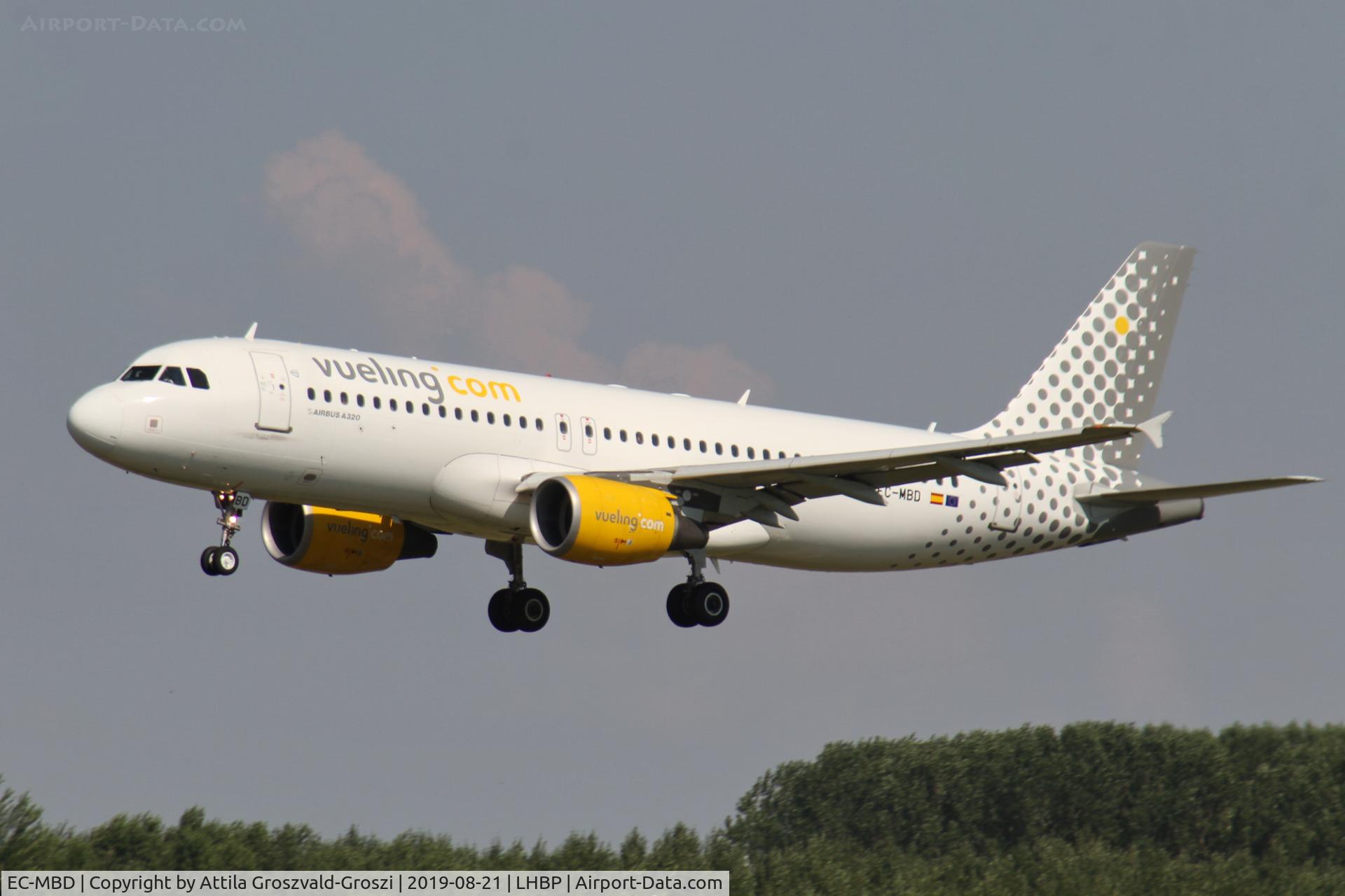 EC-MBD, 2008 Airbus A320-214 C/N 3444, LHBP/BUD - Budapest Ferihegy, Liszt Ferenc International Airport, Hungary