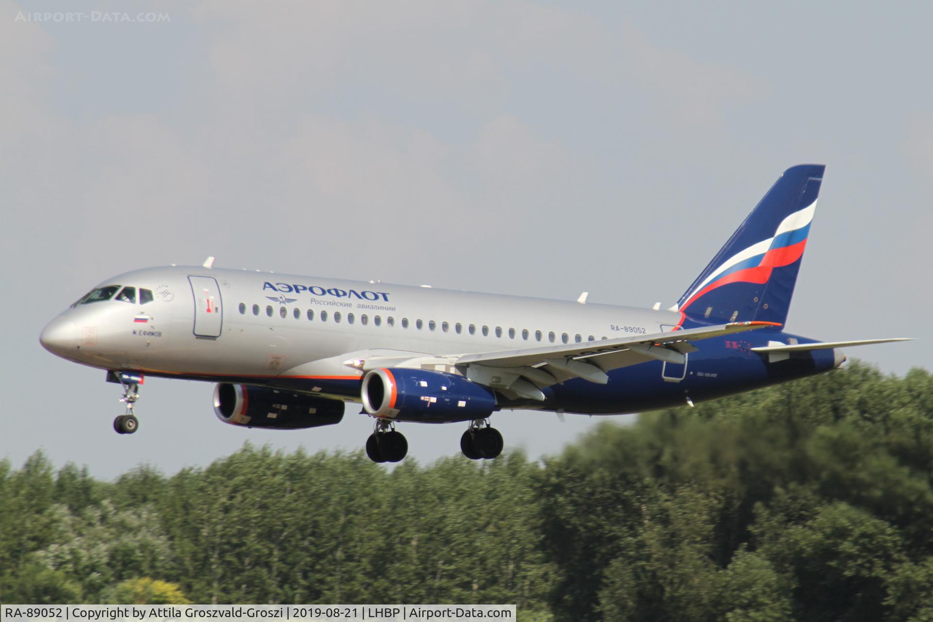 RA-89052, 2015 Sukhoi Superjet 100 C/N 95088, LHBP/BUD - Budapest Ferihegy, Liszt Ferenc International Airport, Hungary