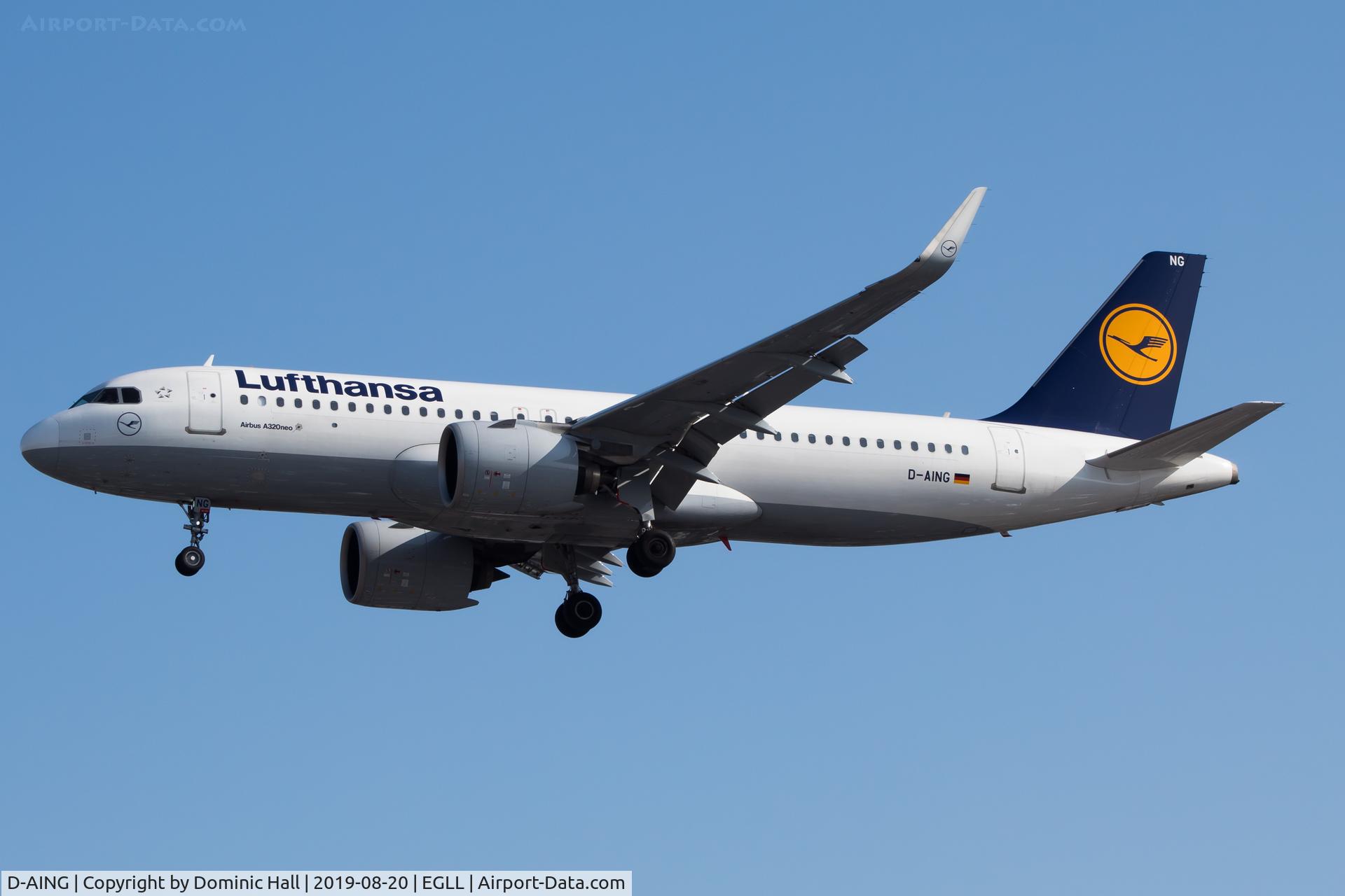 D-AING, 2017 Airbus A320-271N C/N 7588, Landing RWY 27R