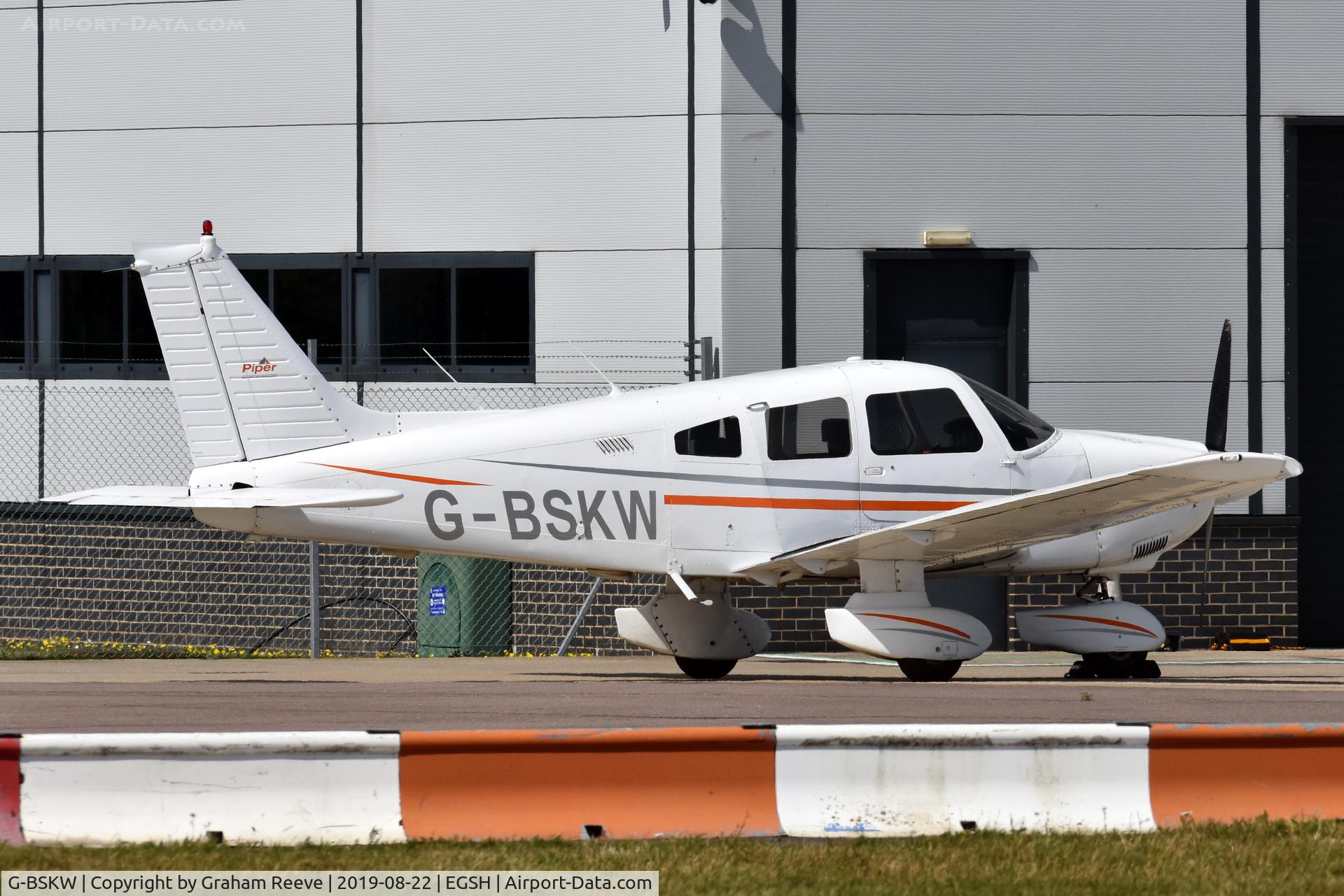 G-BSKW, 1989 Piper PA-28-181 Cherokee Archer II C/N 2890138, Parked at Norwich.