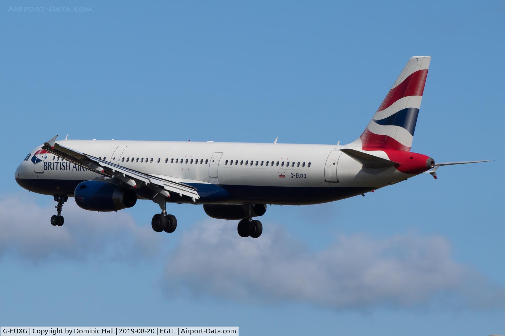 G-EUXG, 2004 Airbus A321-231 C/N 2351, Landing RWY 27R