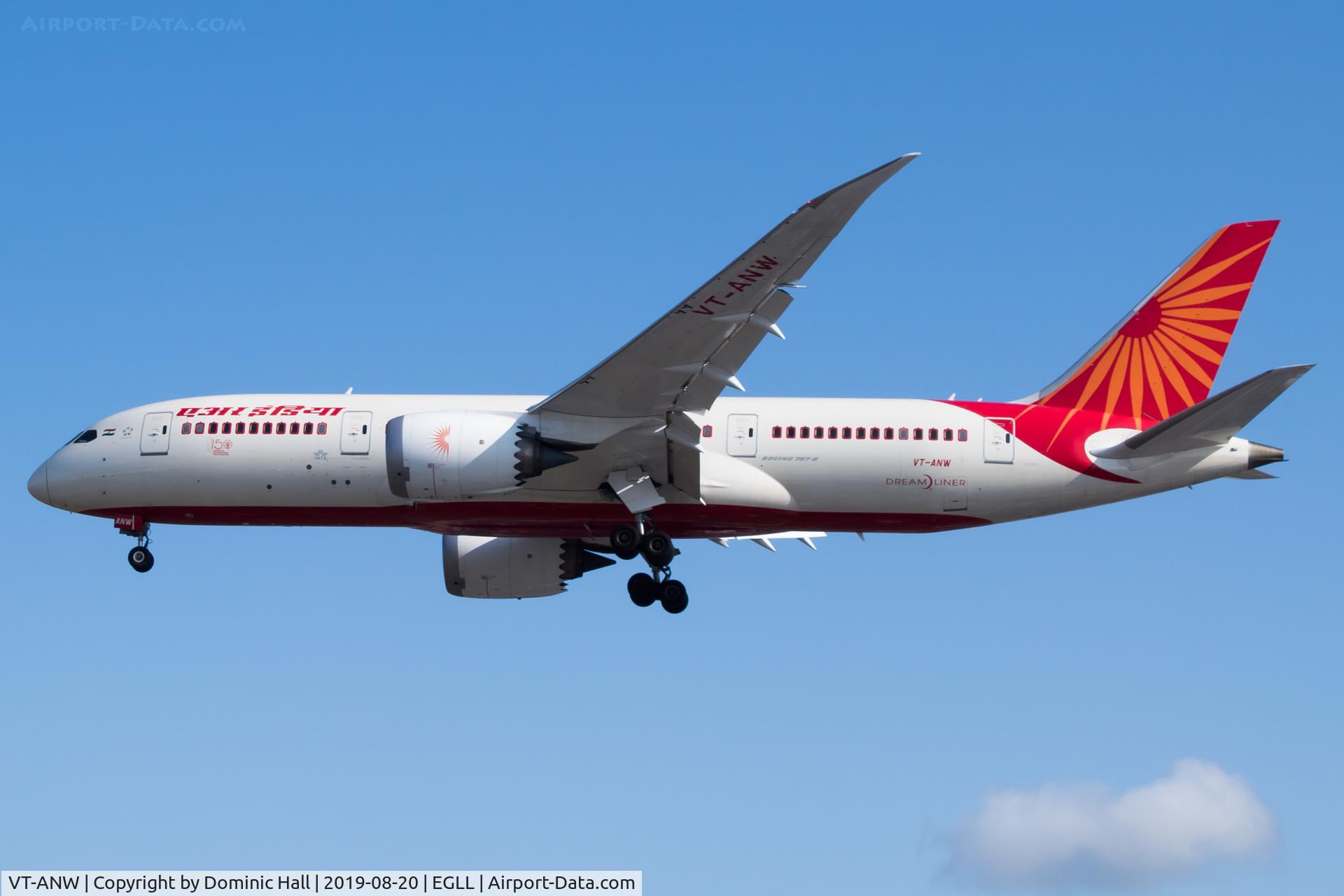 VT-ANW, 2016 Boeing 787-8 Dreamliner C/N 36294, Landing RWY 27R