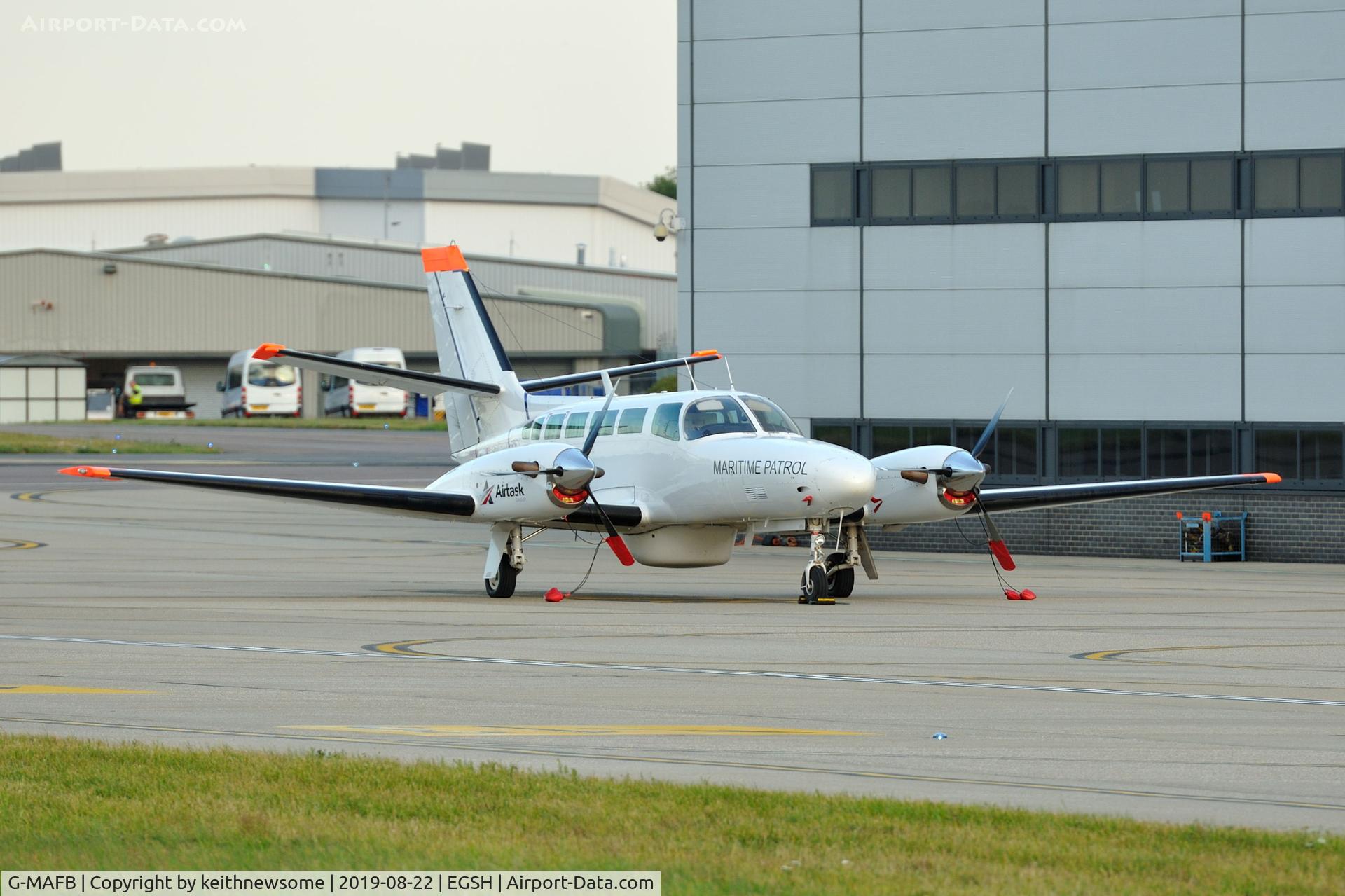 G-MAFB, 1997 Reims F406 Caravan II C/N F406-0080, Airtask 04 at rest.