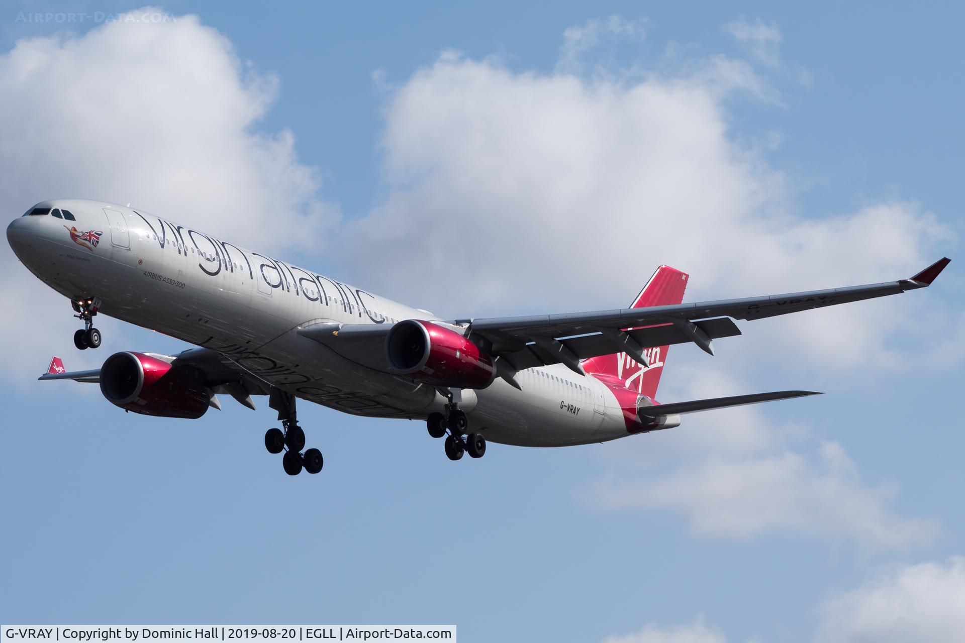 G-VRAY, 2012 Airbus A330-343X C/N 1296, Landing RWY 27R